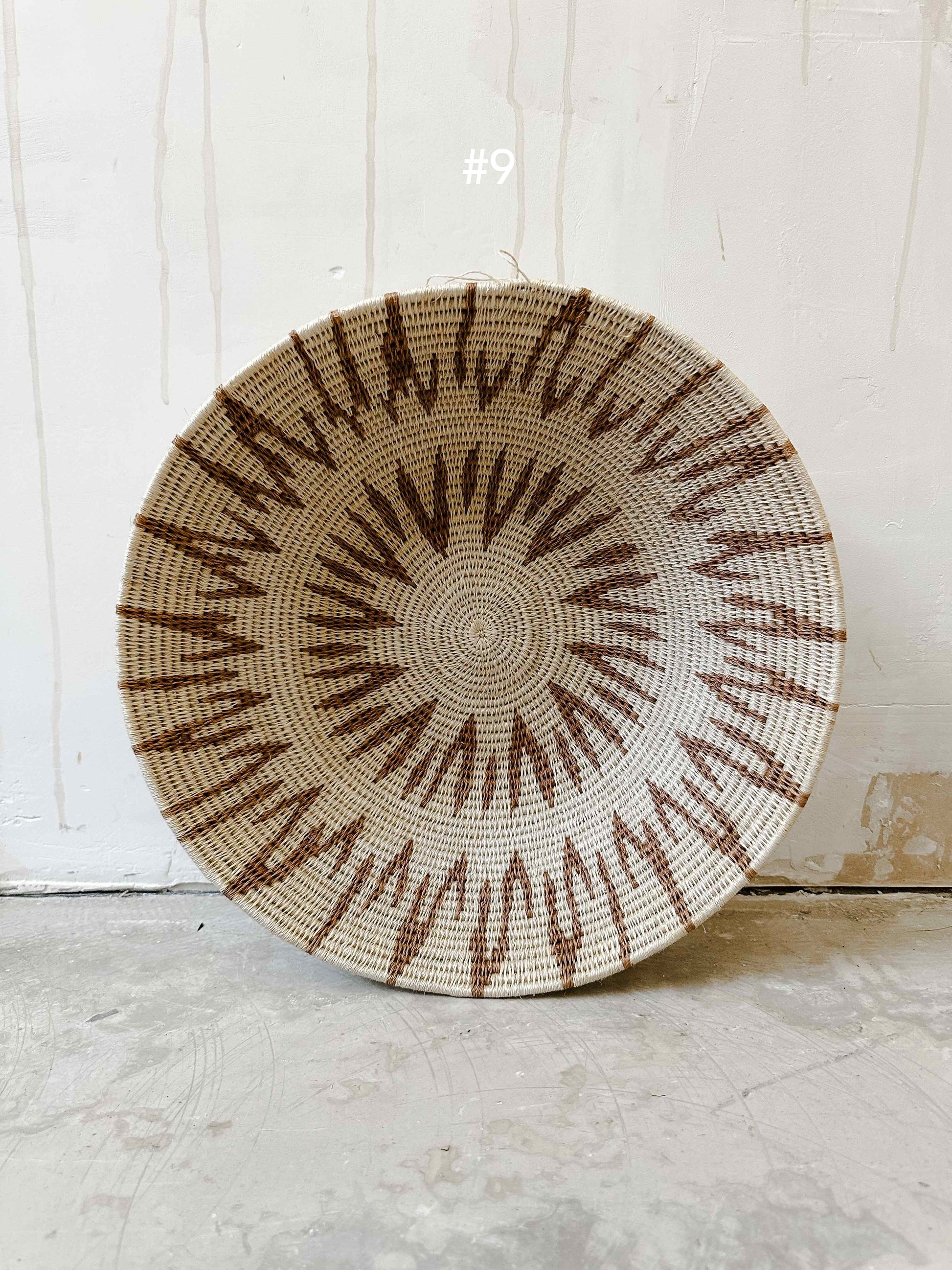 Basket Sisal mustard/brown/yellow 35cm