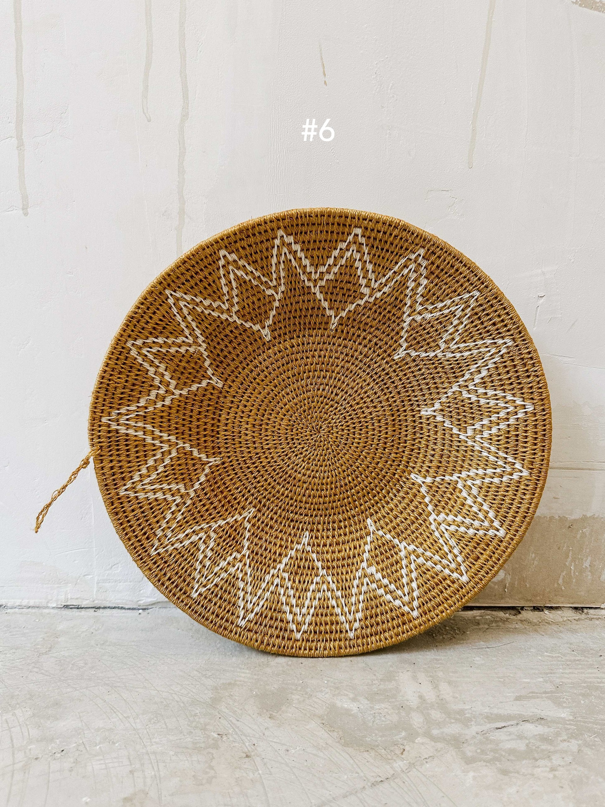 Basket Sisal mustard/brown/yellow 30cm