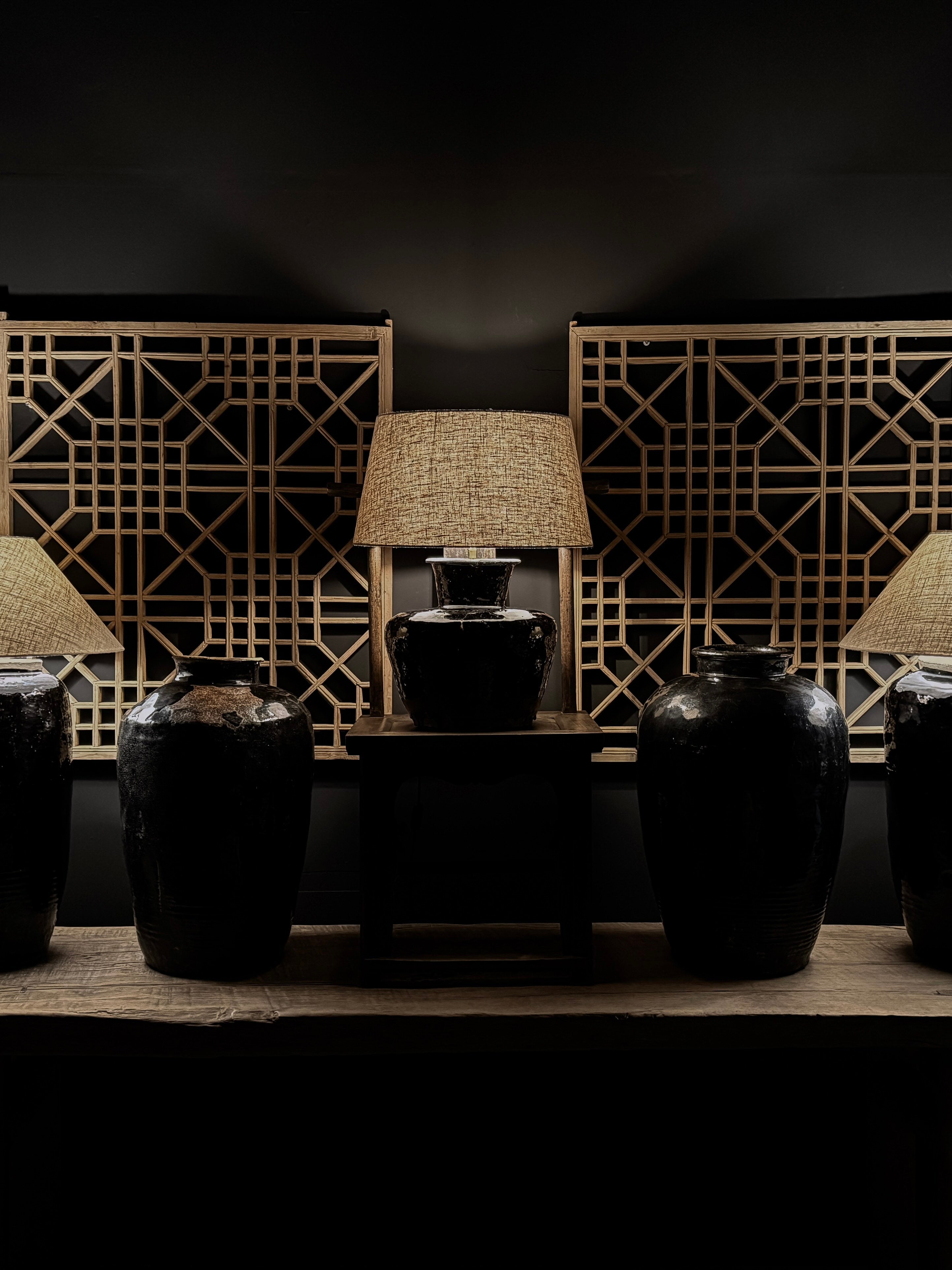 Shanxi Black - antique vessel lamp