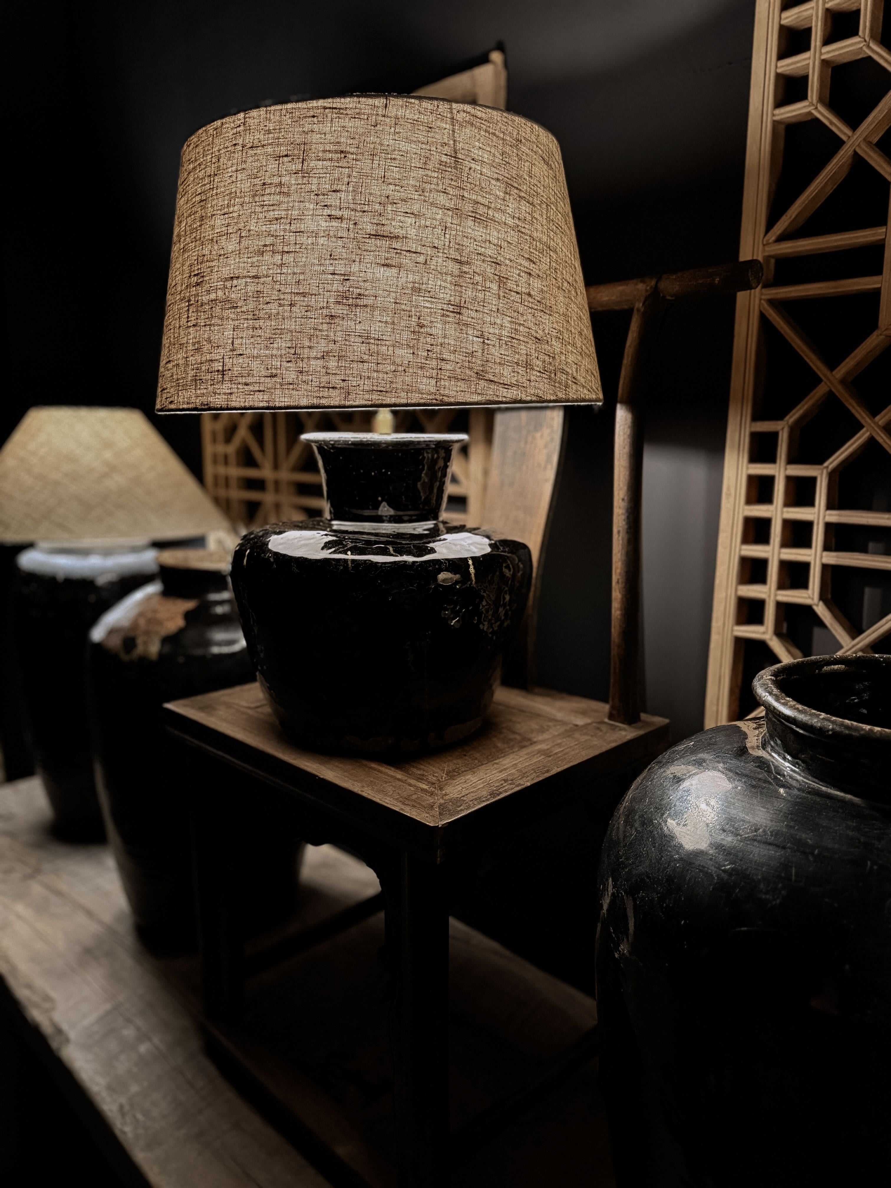 Shanxi Black - antique vessel lamp