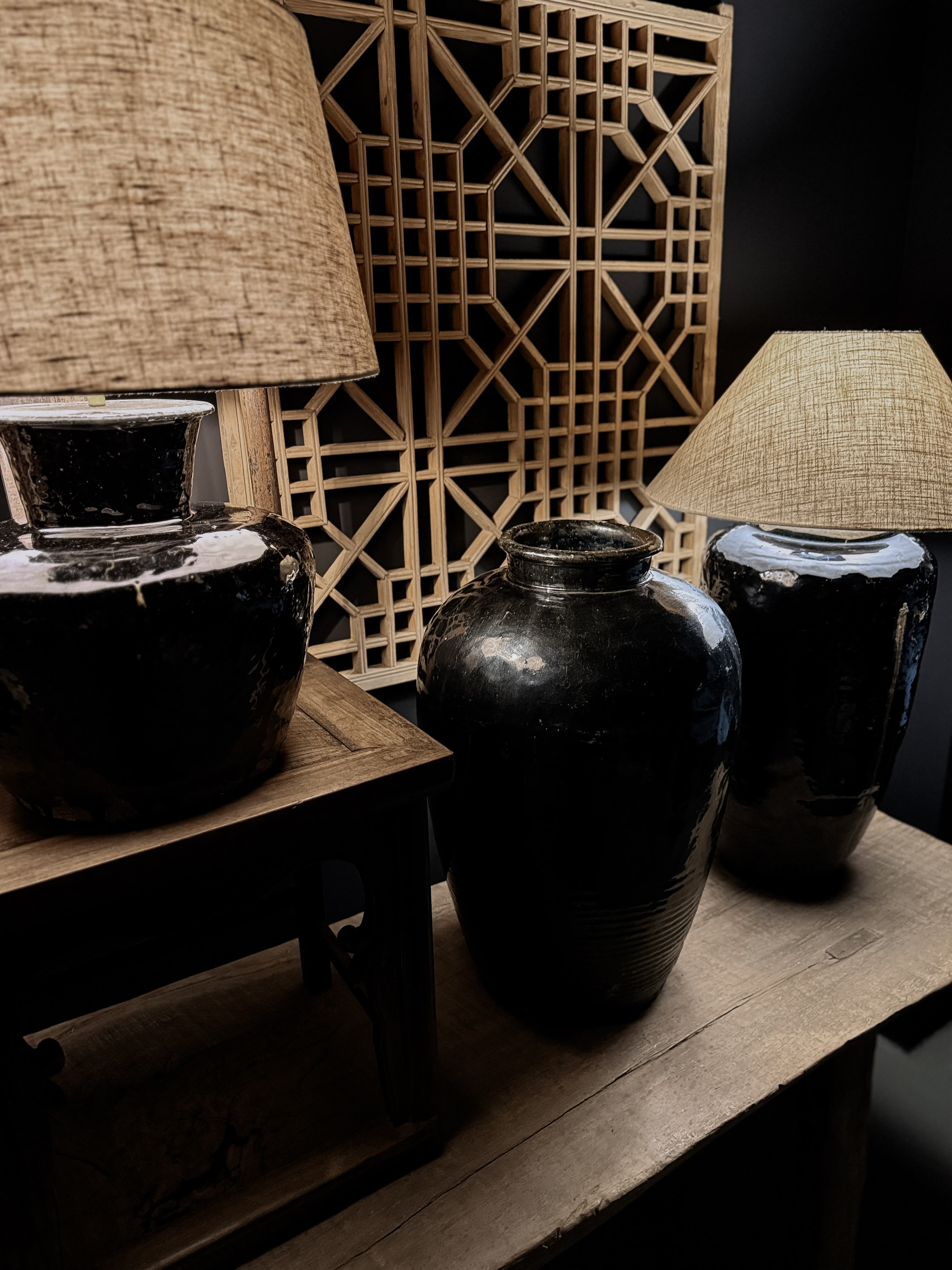 Shanxi Black - antique vessel lamp