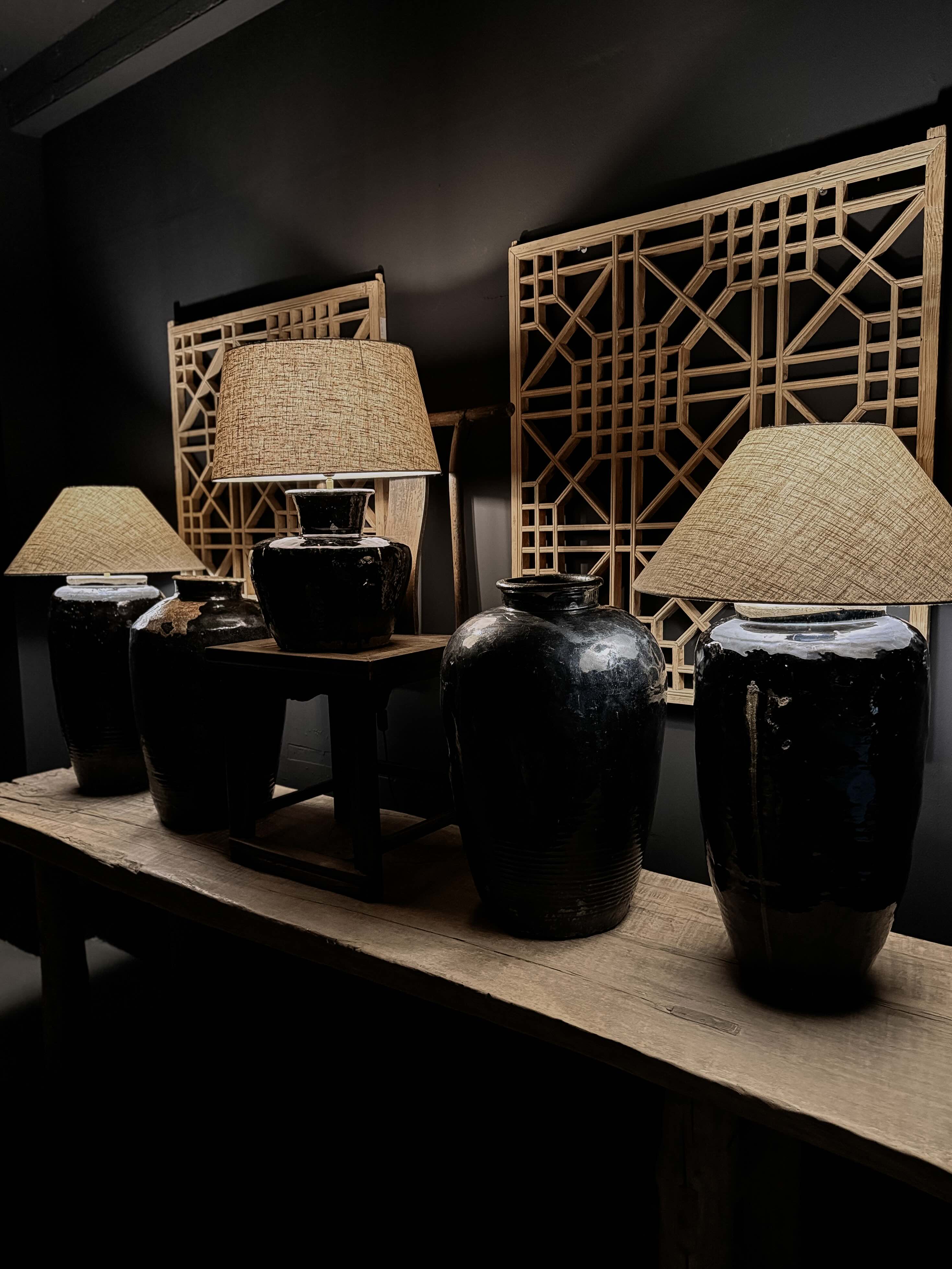 Shanxi Black - antique vessel lamp