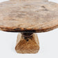 The teak round side table
