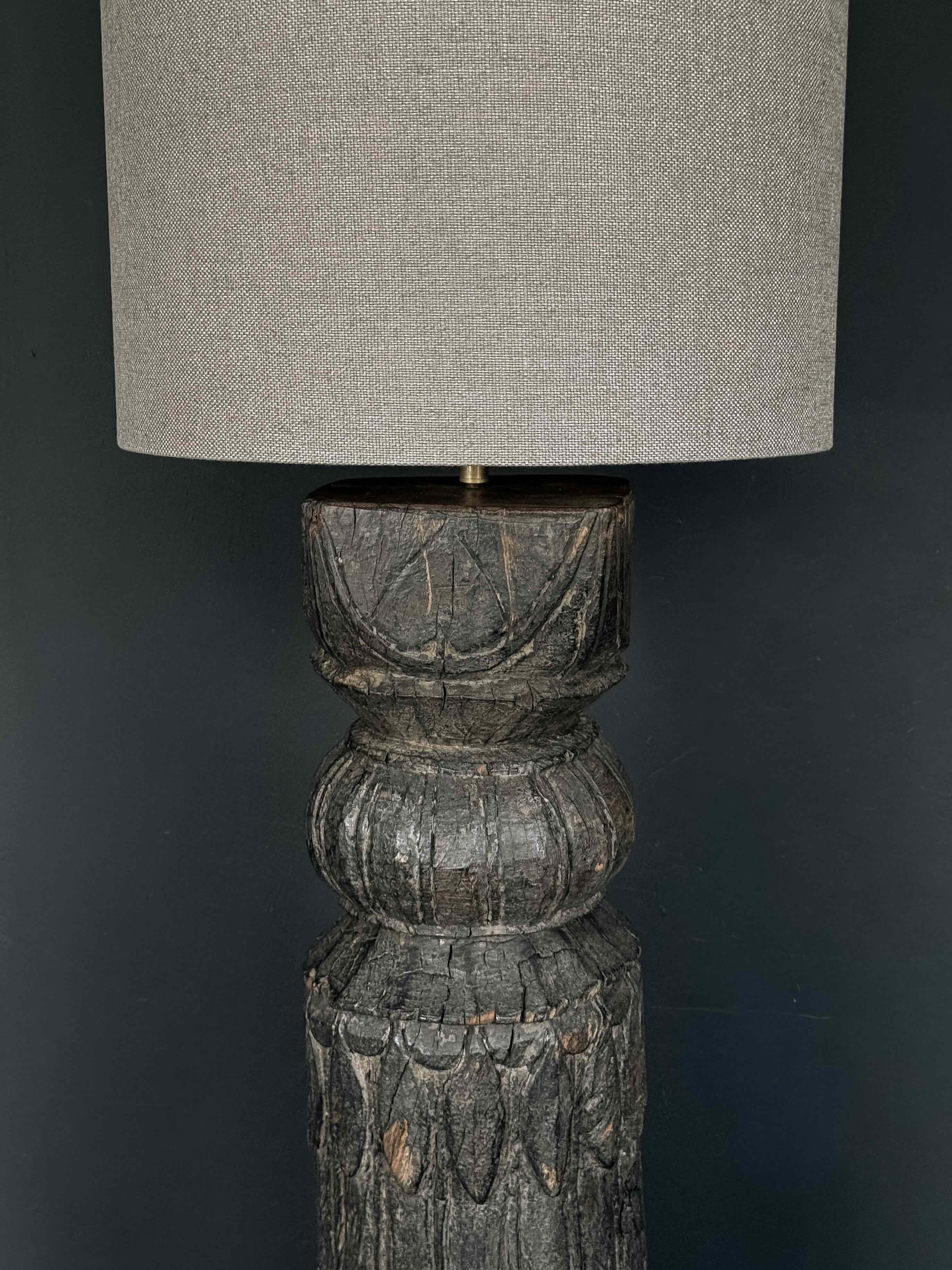 antique pillar floor lamp
