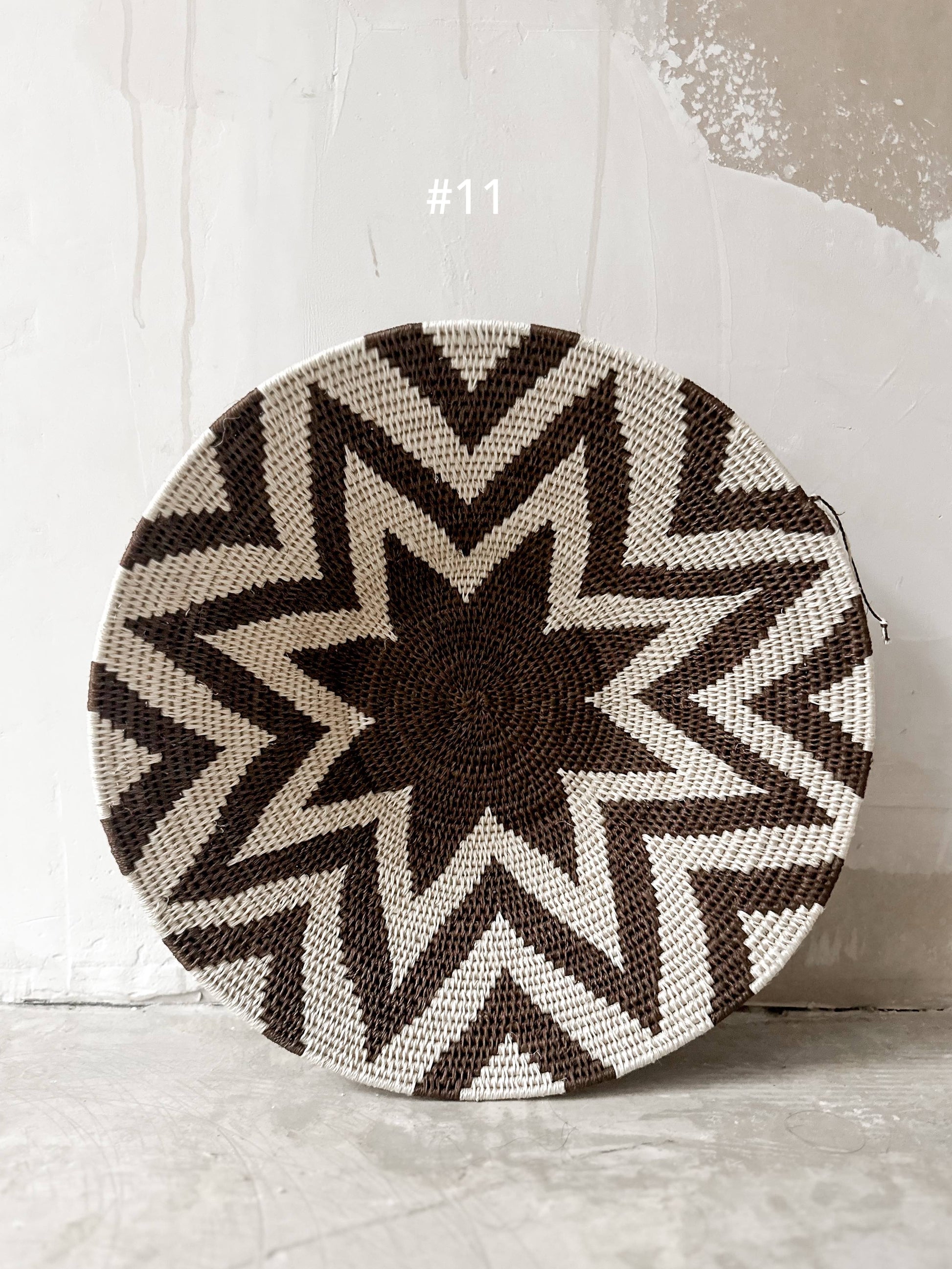 Basket Sisal mustard/brown/yellow 35cm