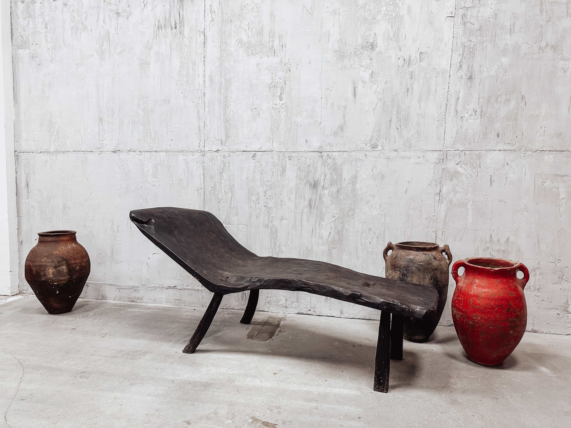 The burnt primitive bench