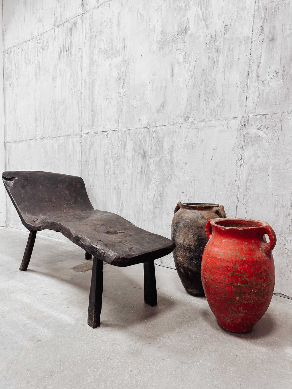 The burnt primitive bench