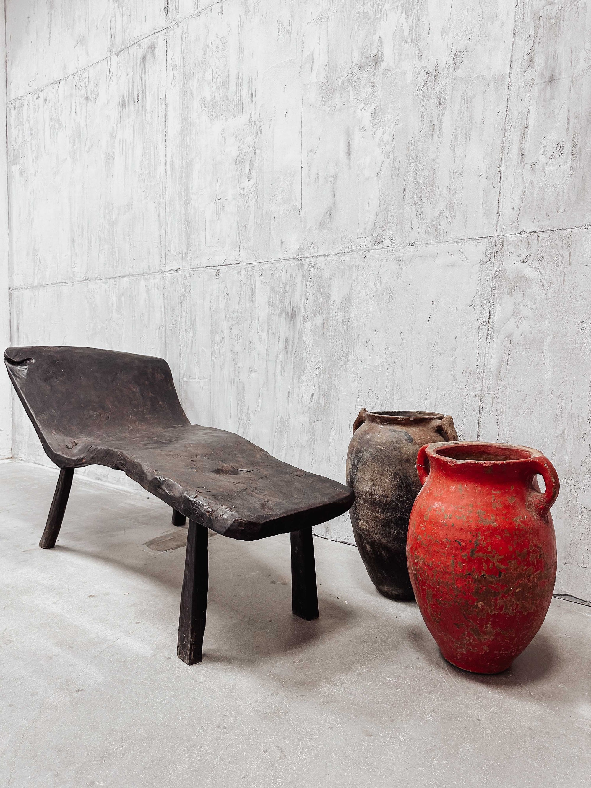 The burnt primitive bench