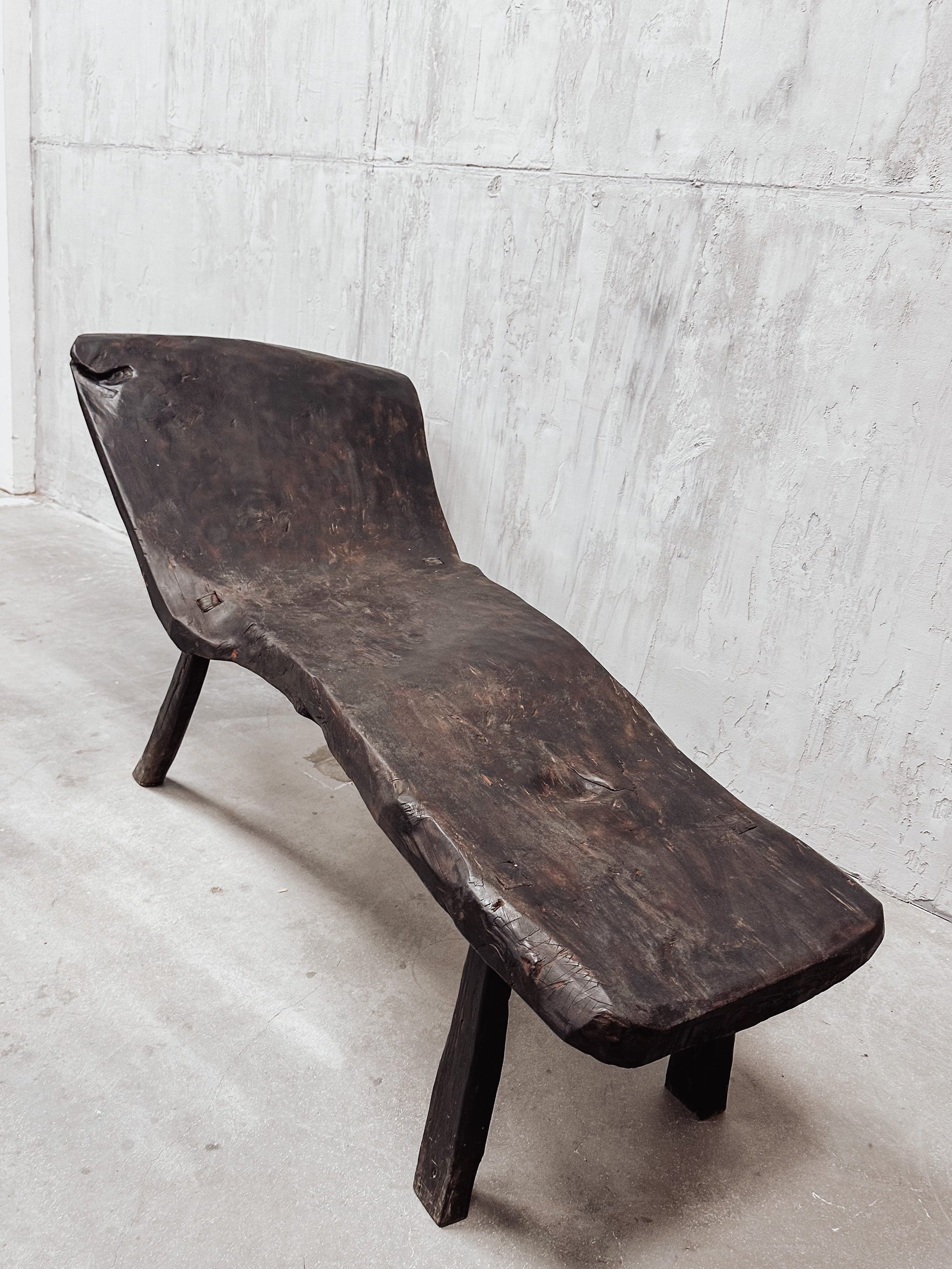 The burnt primitive bench