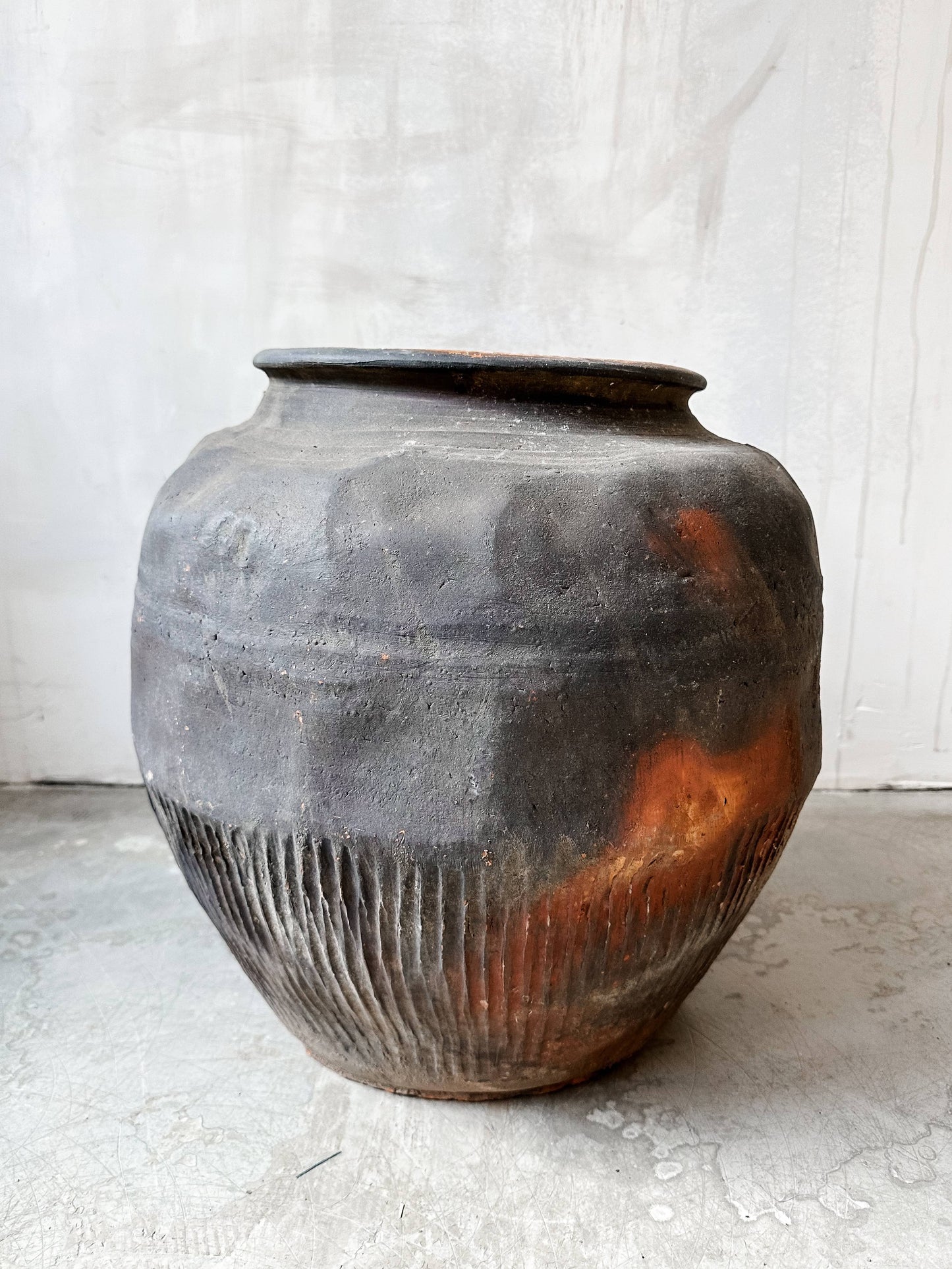 Unglazed terracotta pot #1