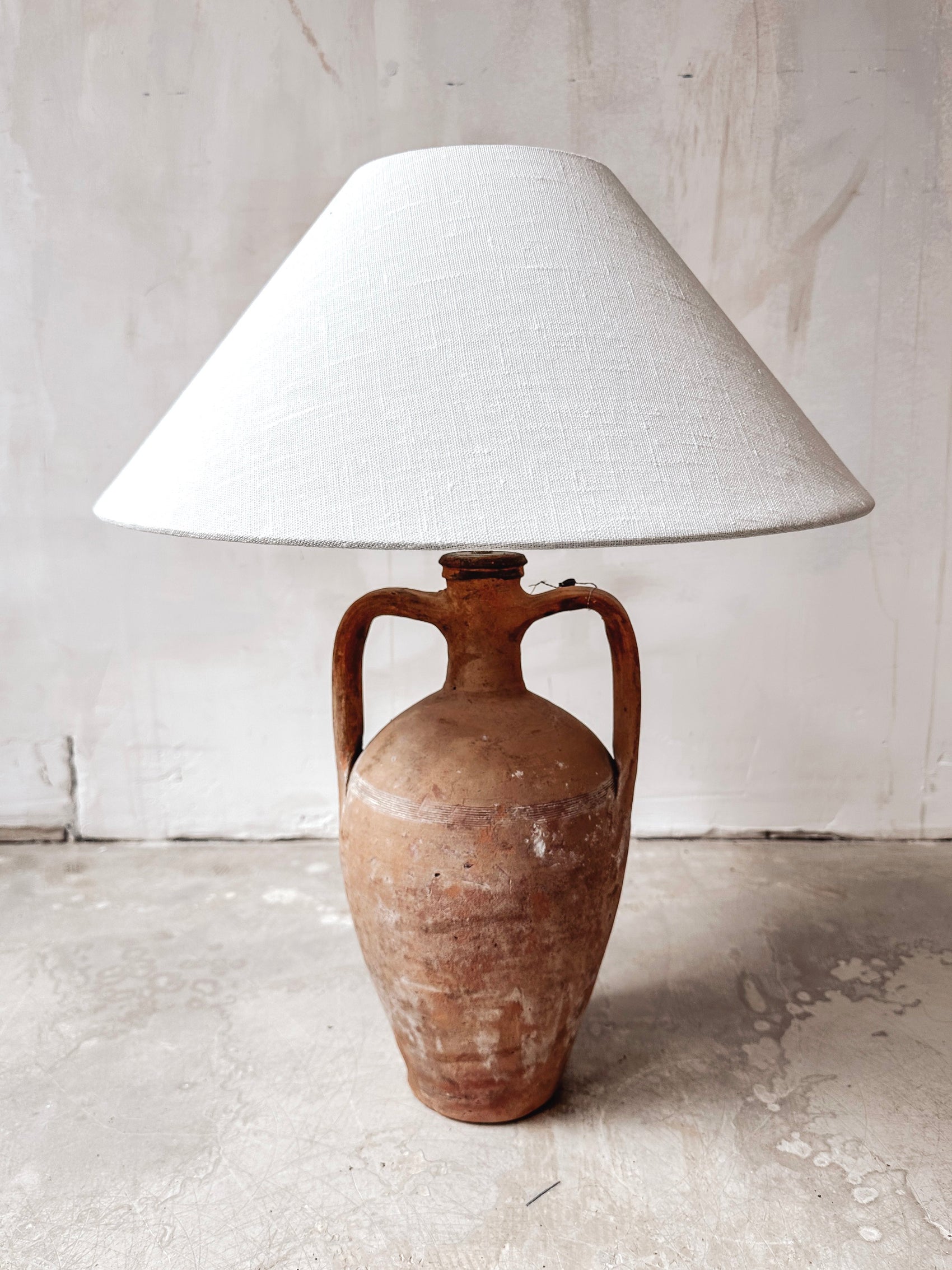 Lampe antike Amphore & Leinen #3