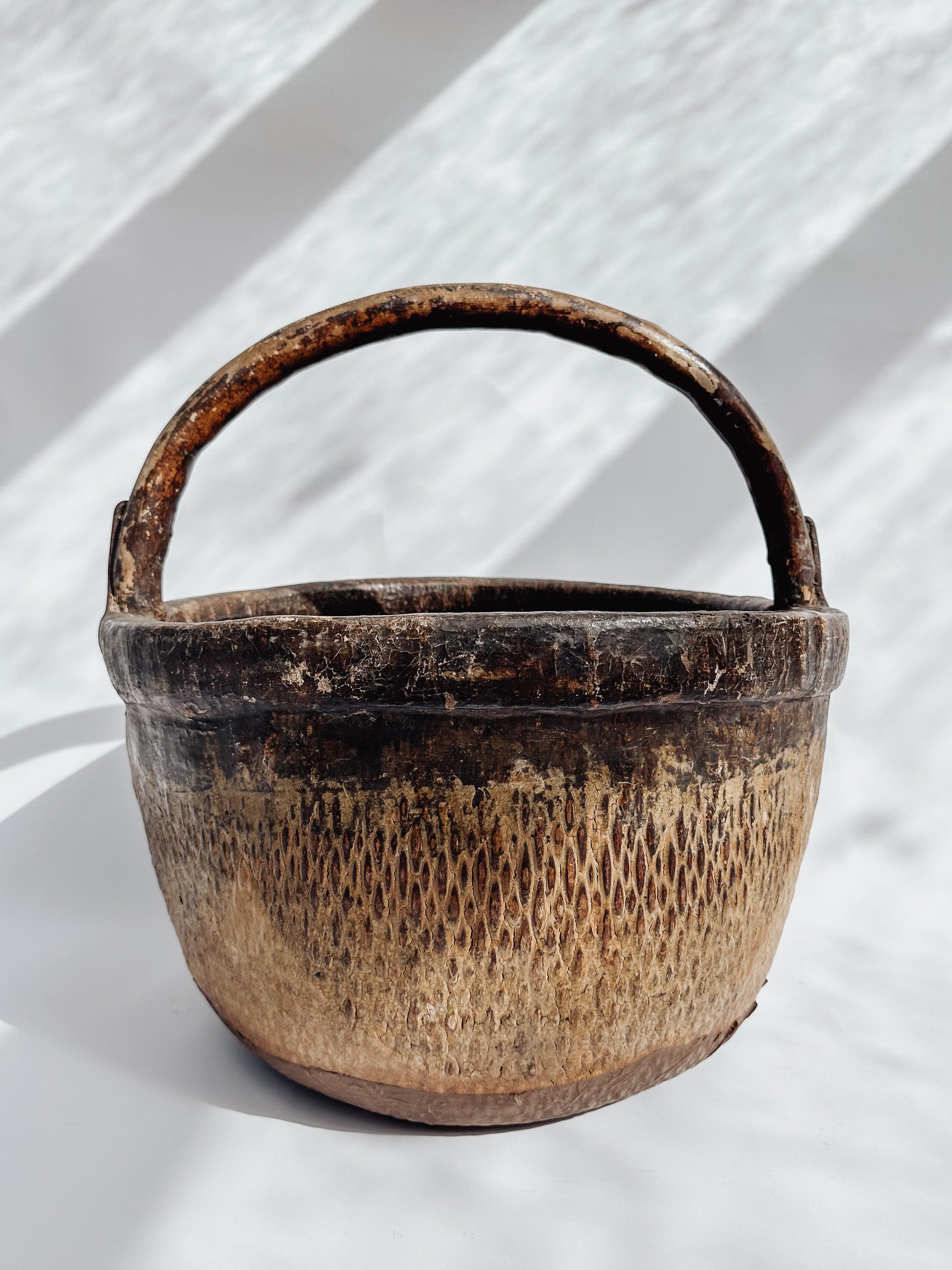 Old Chinese wicker basket XL