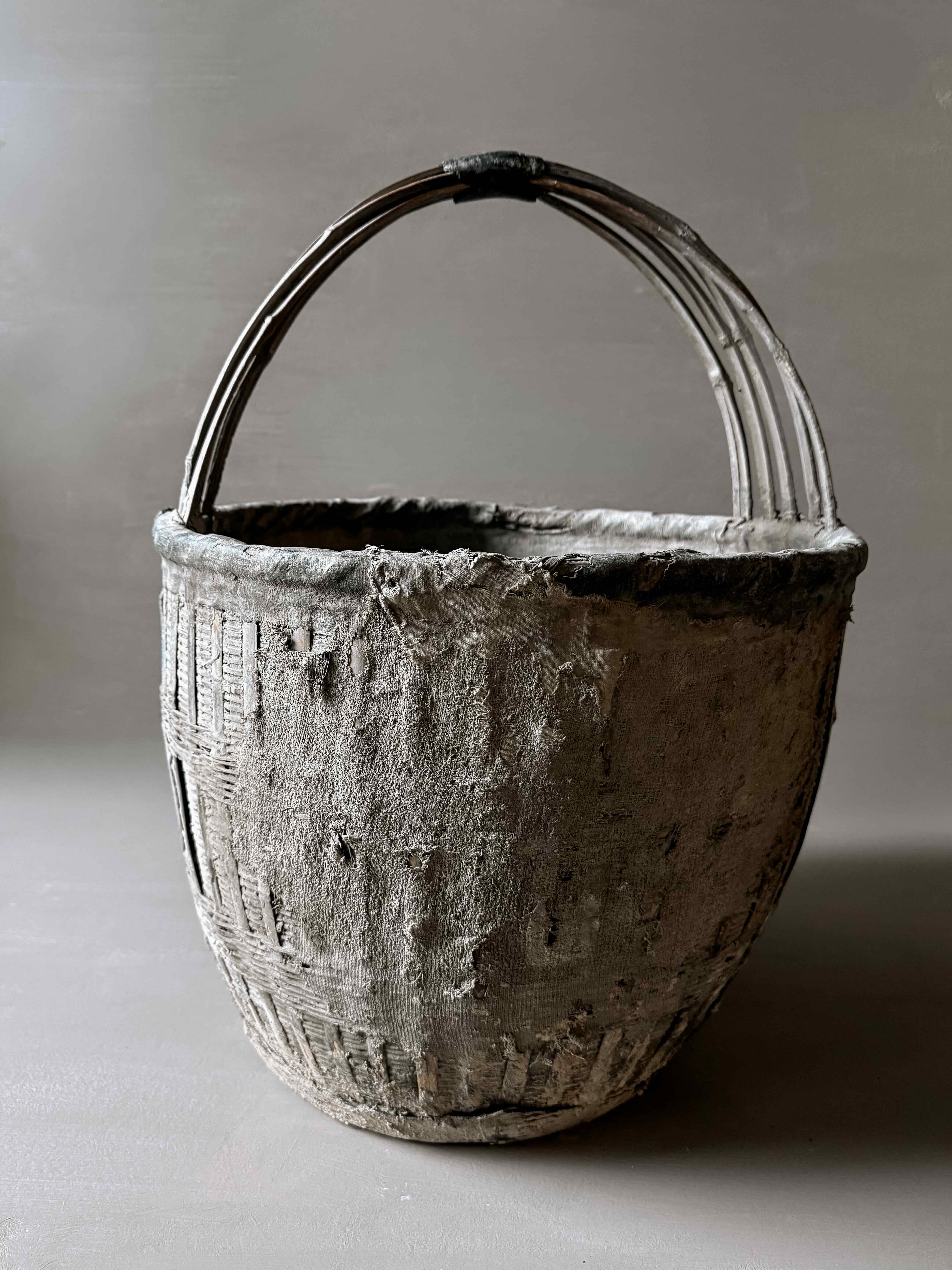 old Chinese willow market basket No. 1