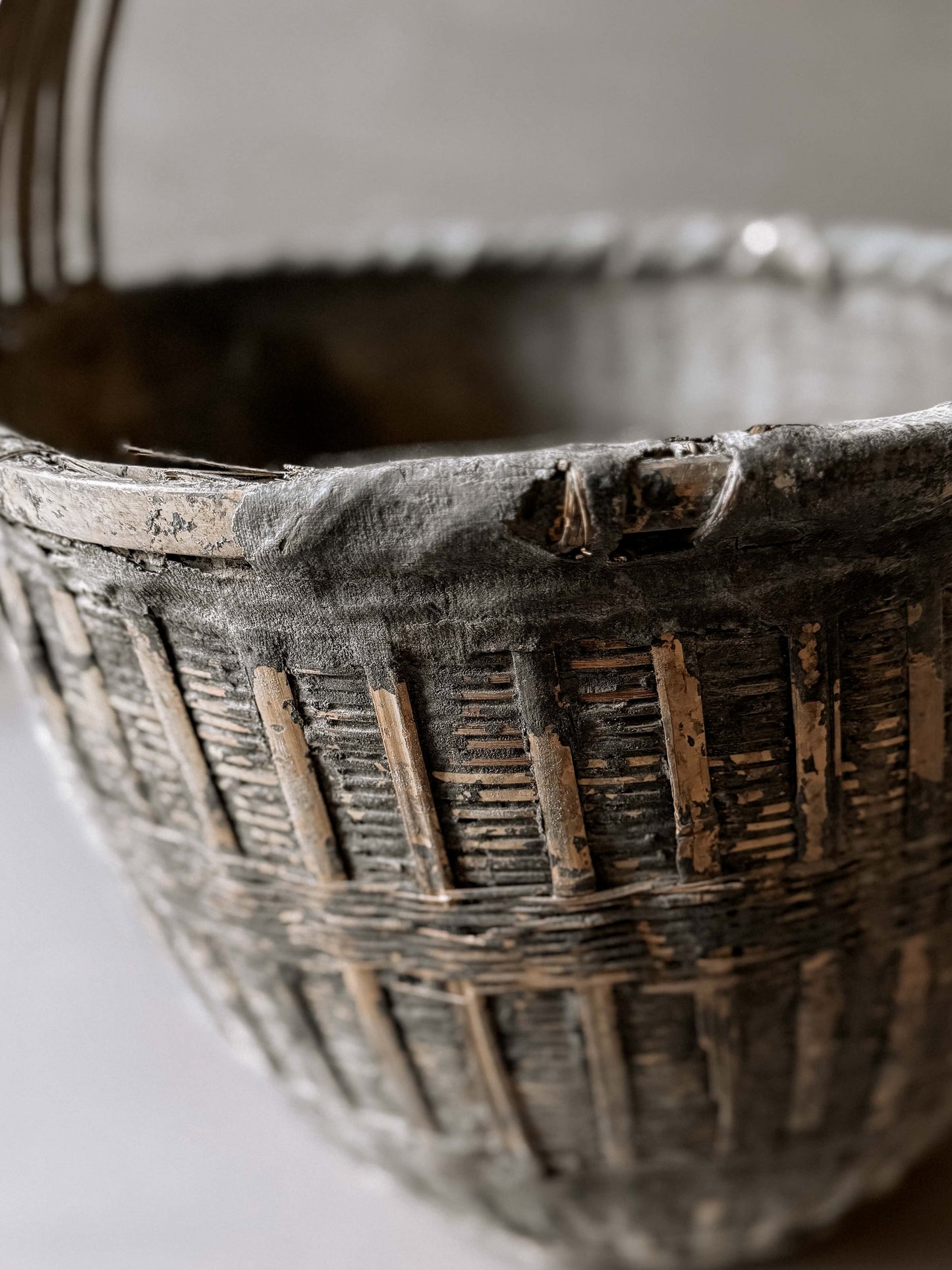 old Chinese willow market basket No. 1