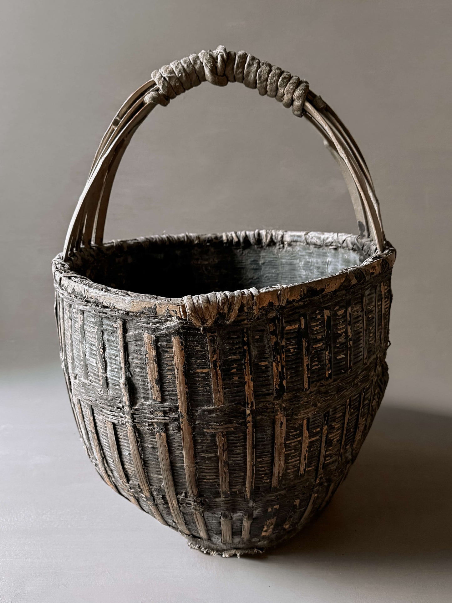 old Chinese willow market basket No. 2