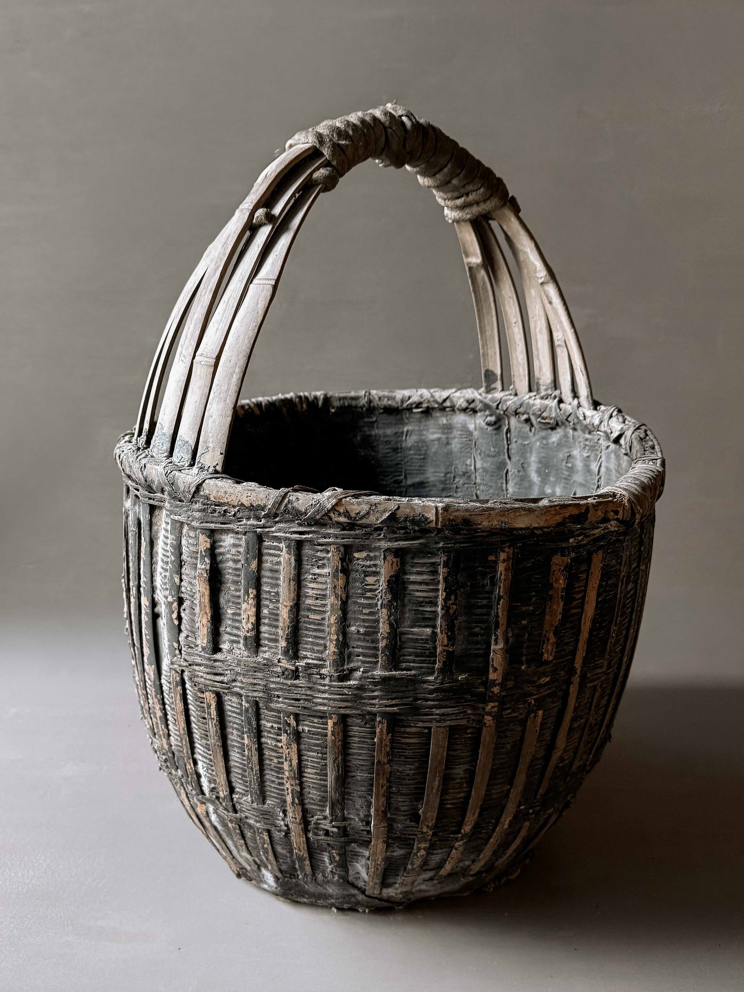 old Chinese willow market basket No. 2