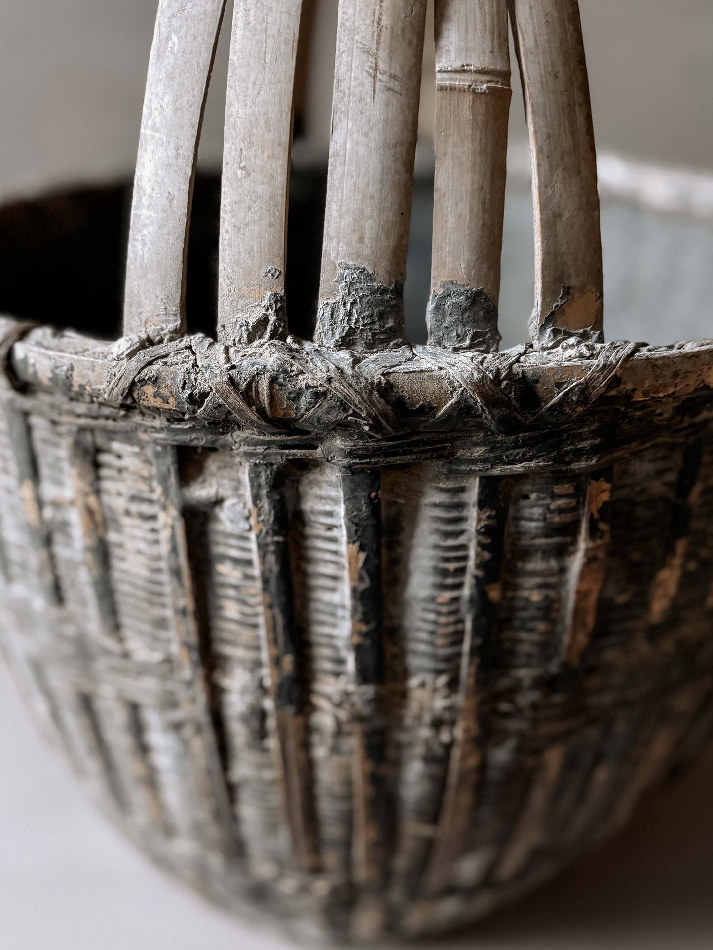 old Chinese willow market basket No. 2