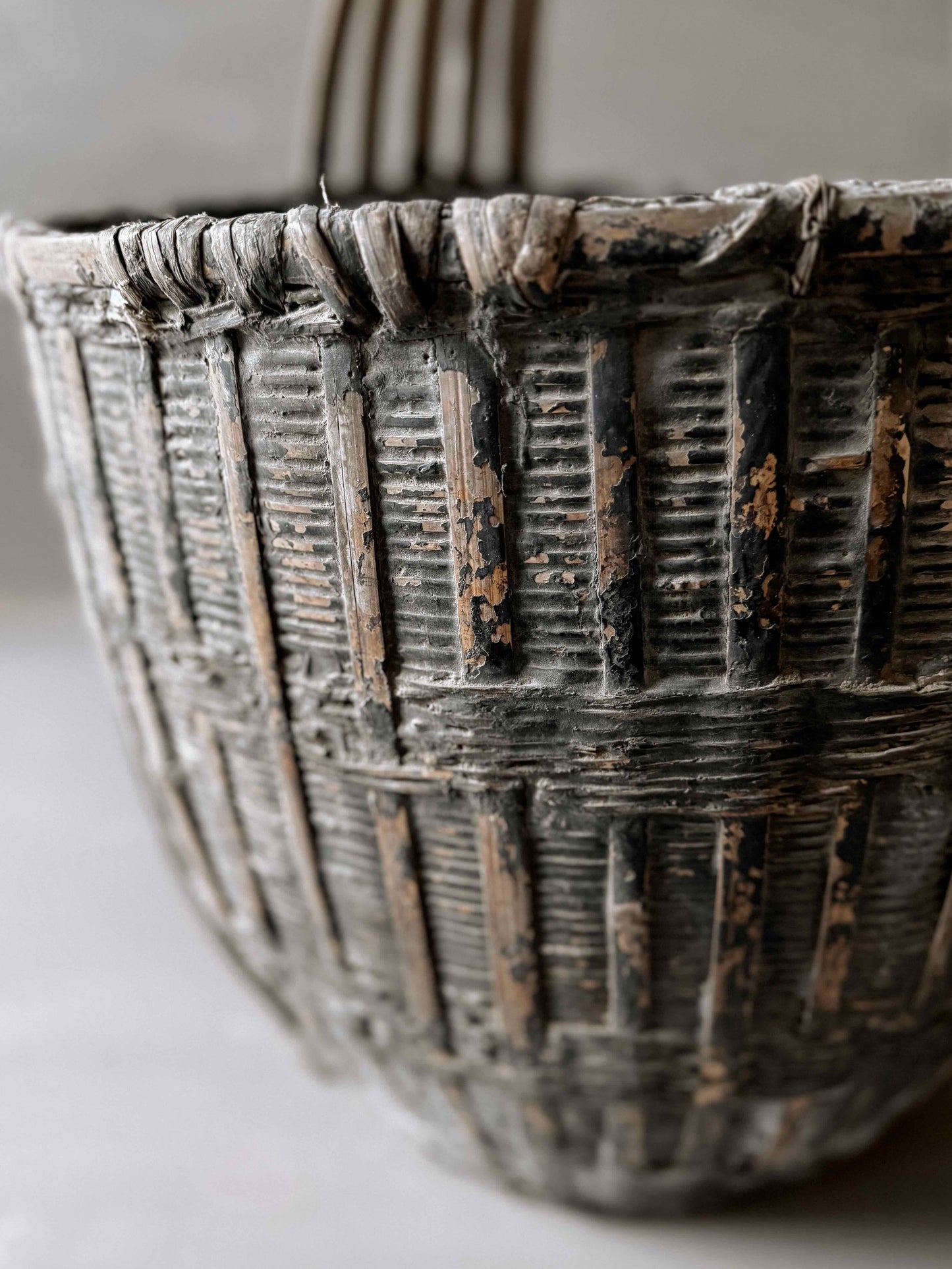 old Chinese willow market basket No. 2