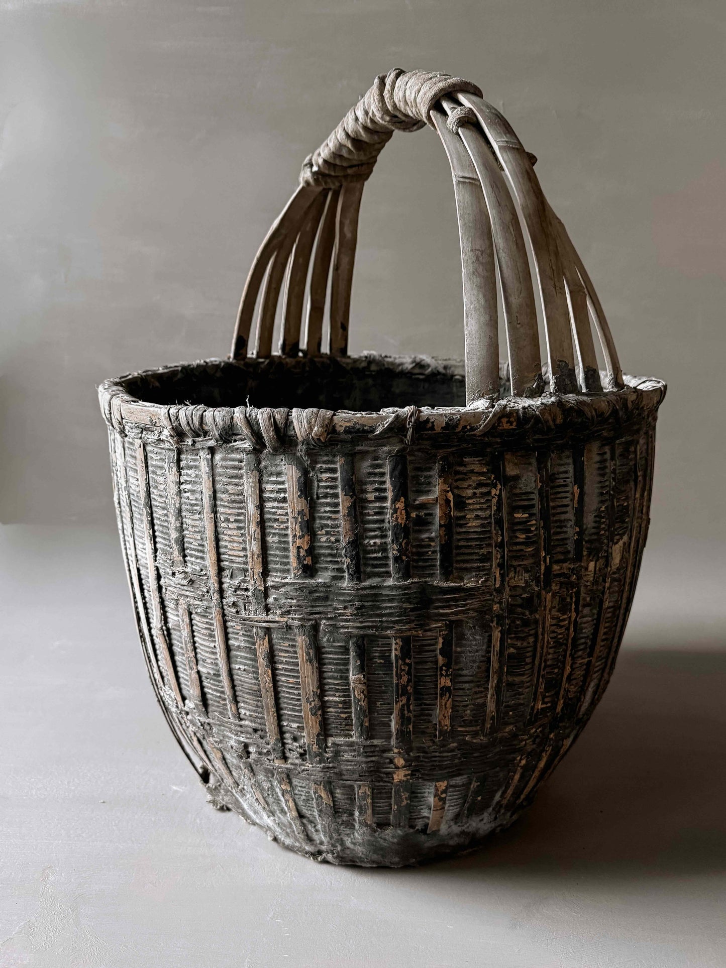 old Chinese willow market basket No. 2