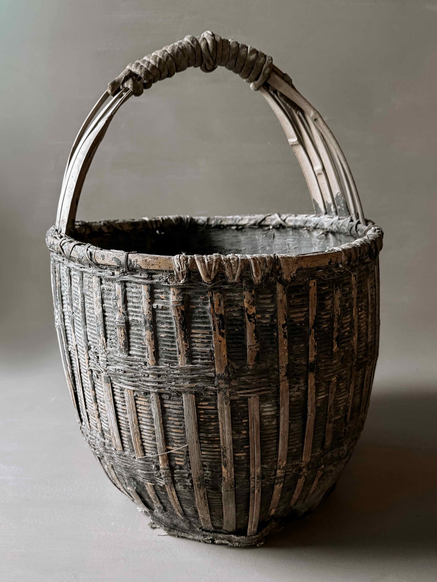 old Chinese willow market basket No. 2