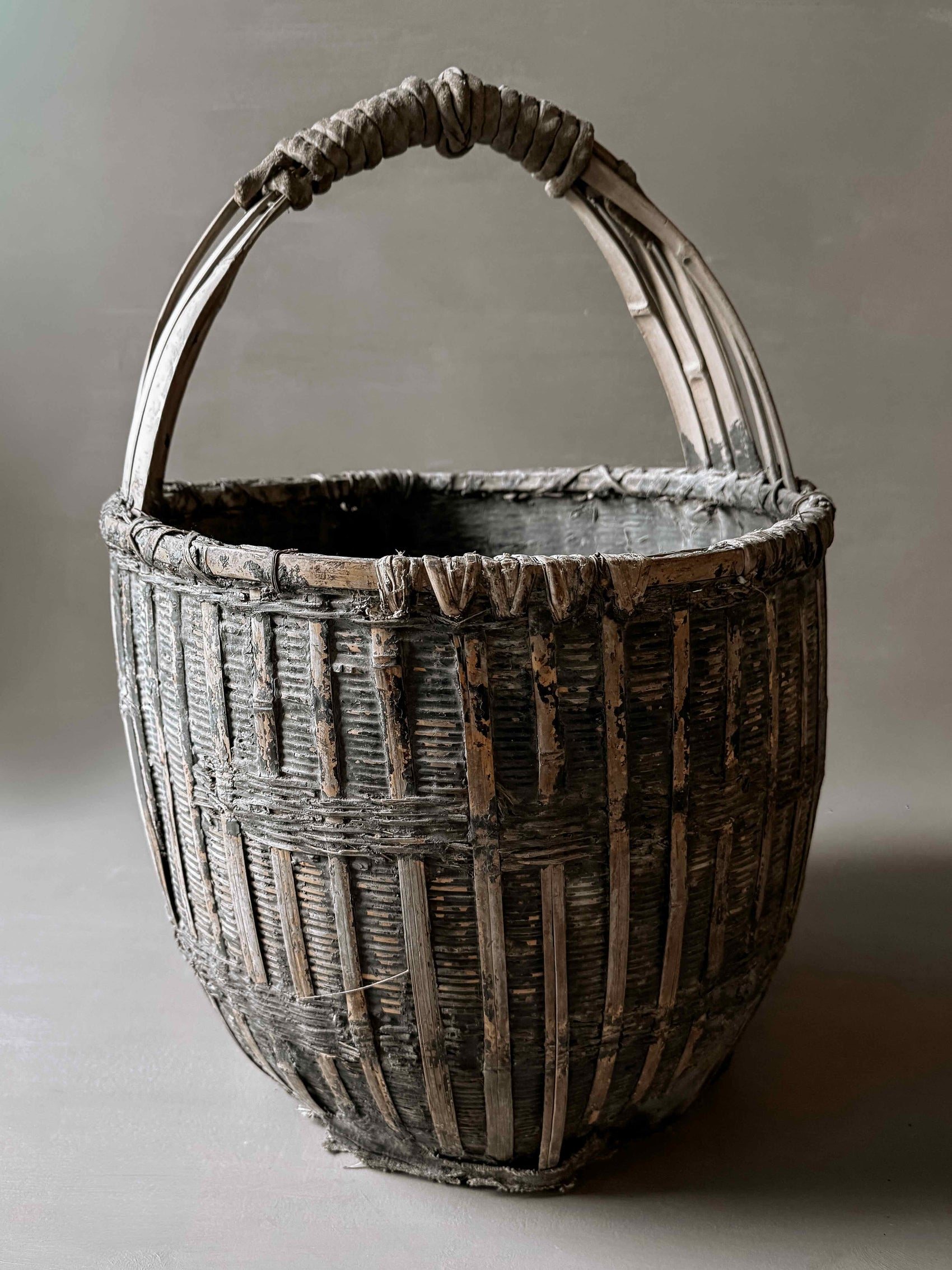 old Chinese willow market basket No. 2