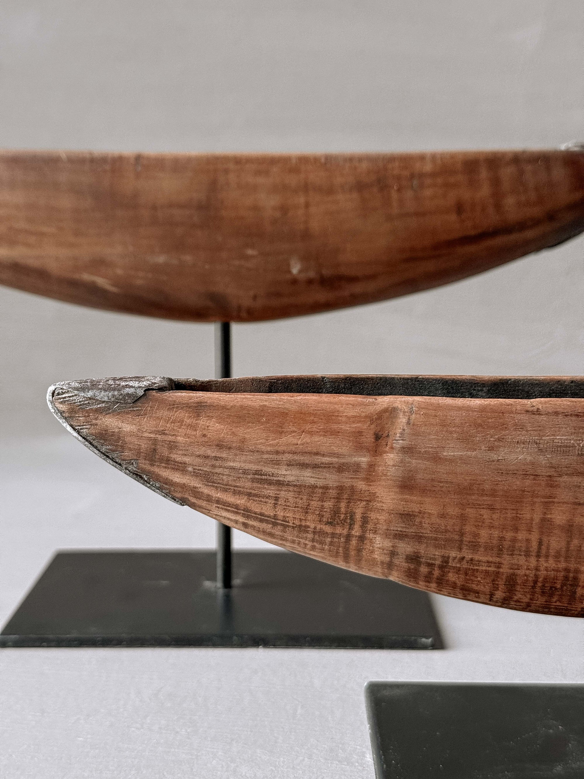 set of 2 old weaving shuttles