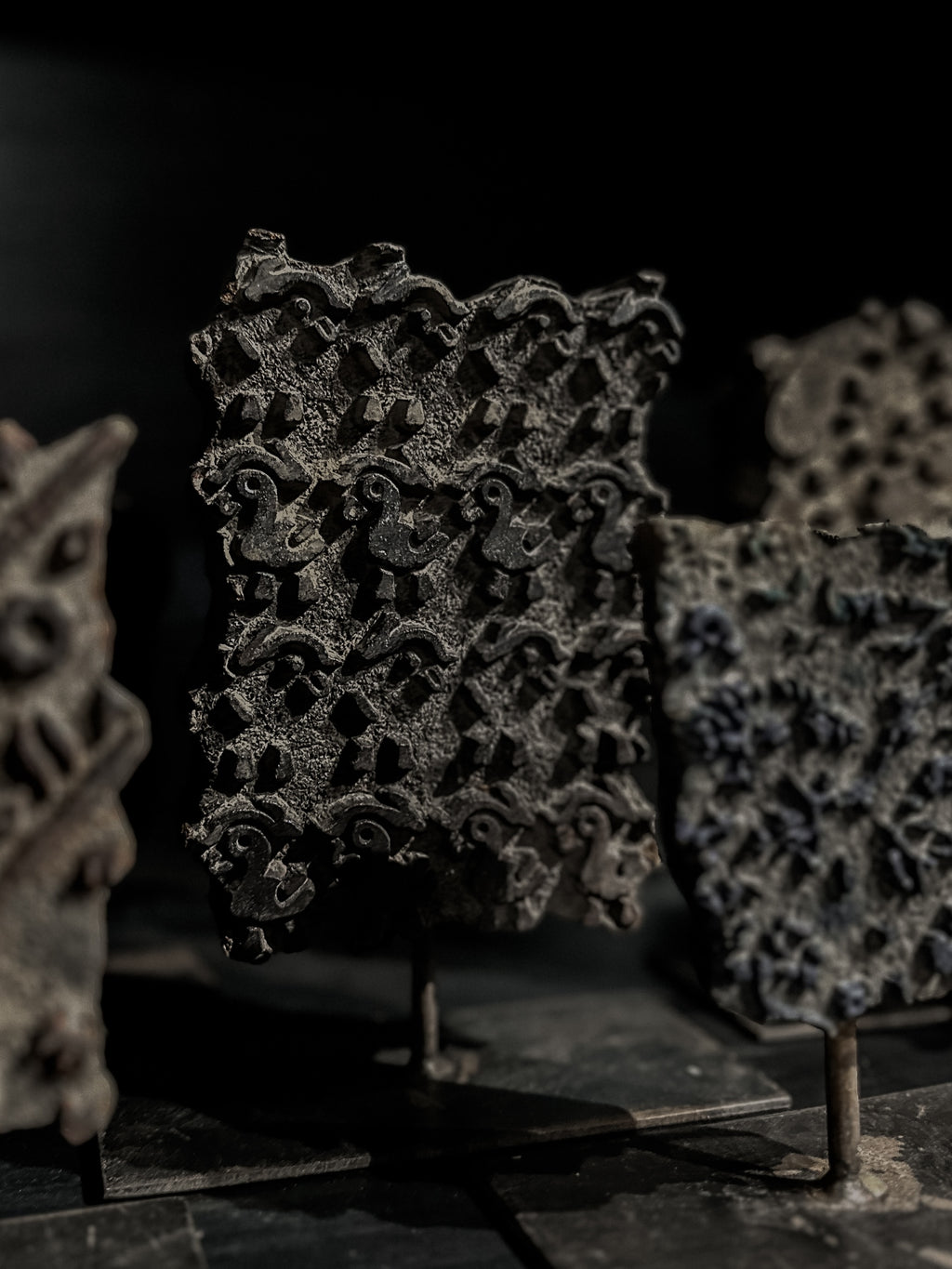old block printing stamp 