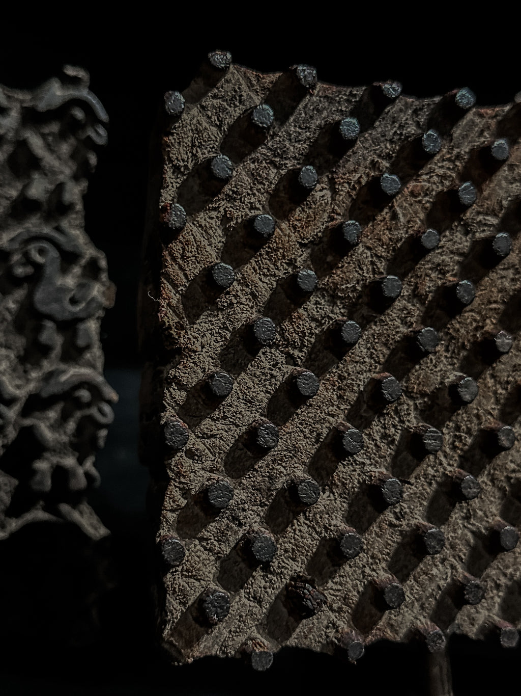 old block printing stamp 