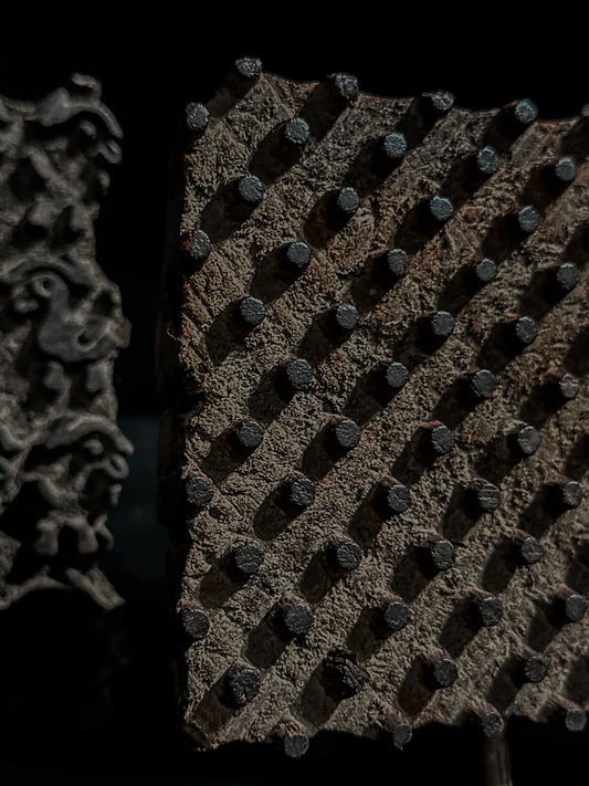 alter indischer Blockstempel