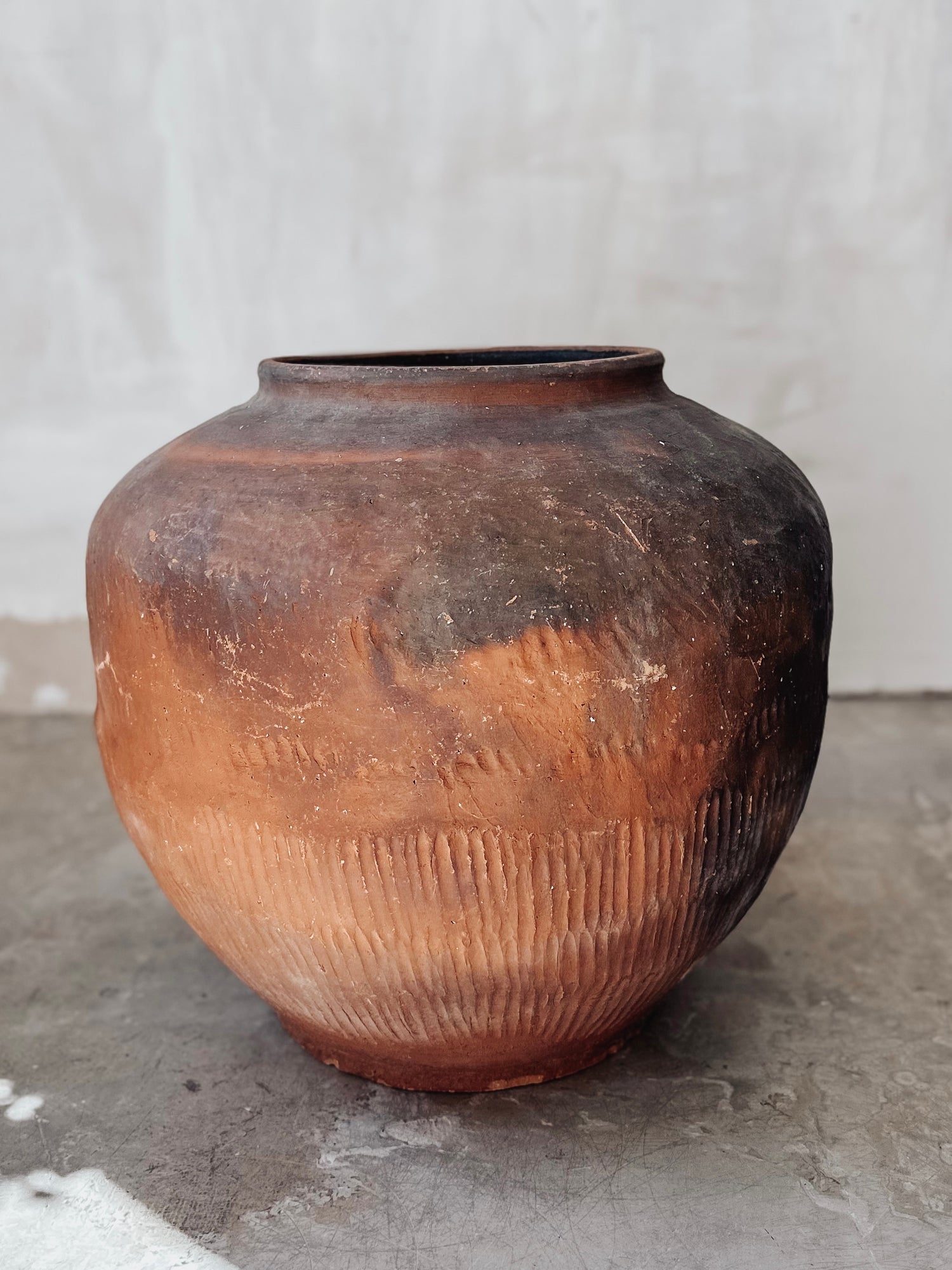 Unglazed terracotta pot #3