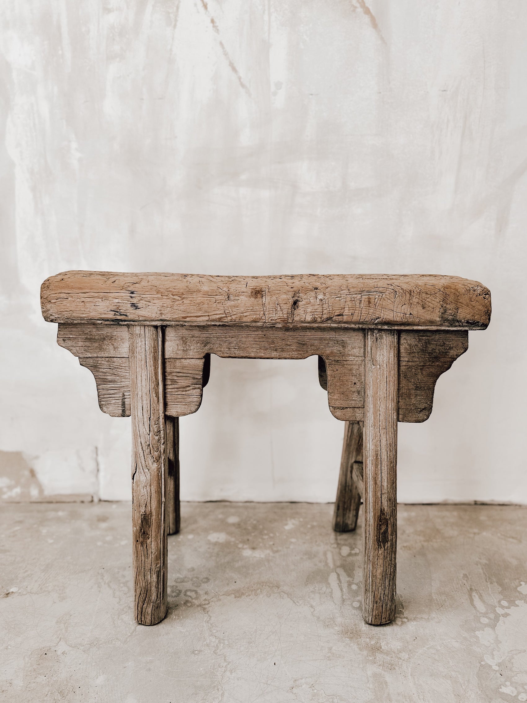 old Chinese wooden bench