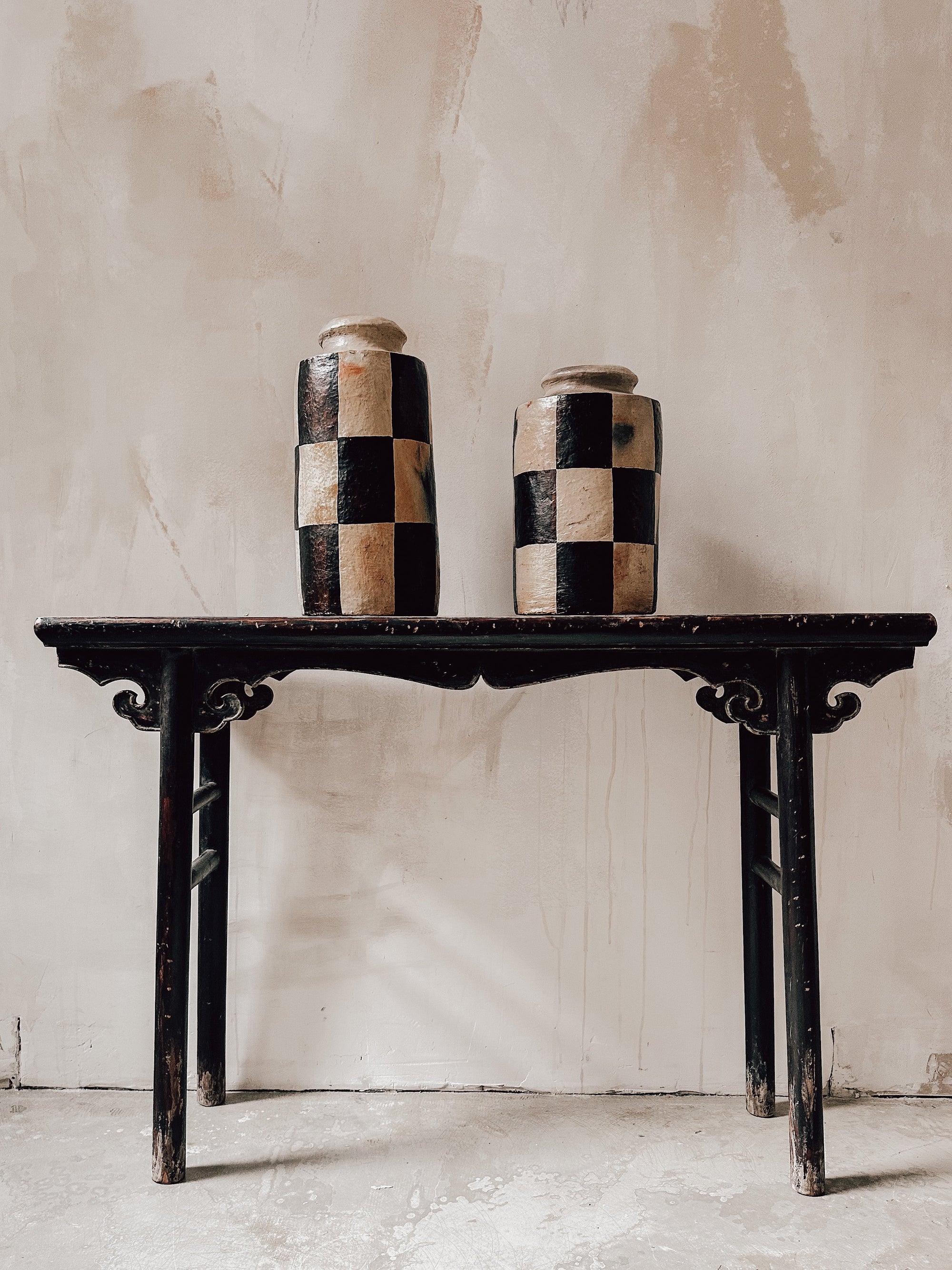 Poterie "checkered pot large"