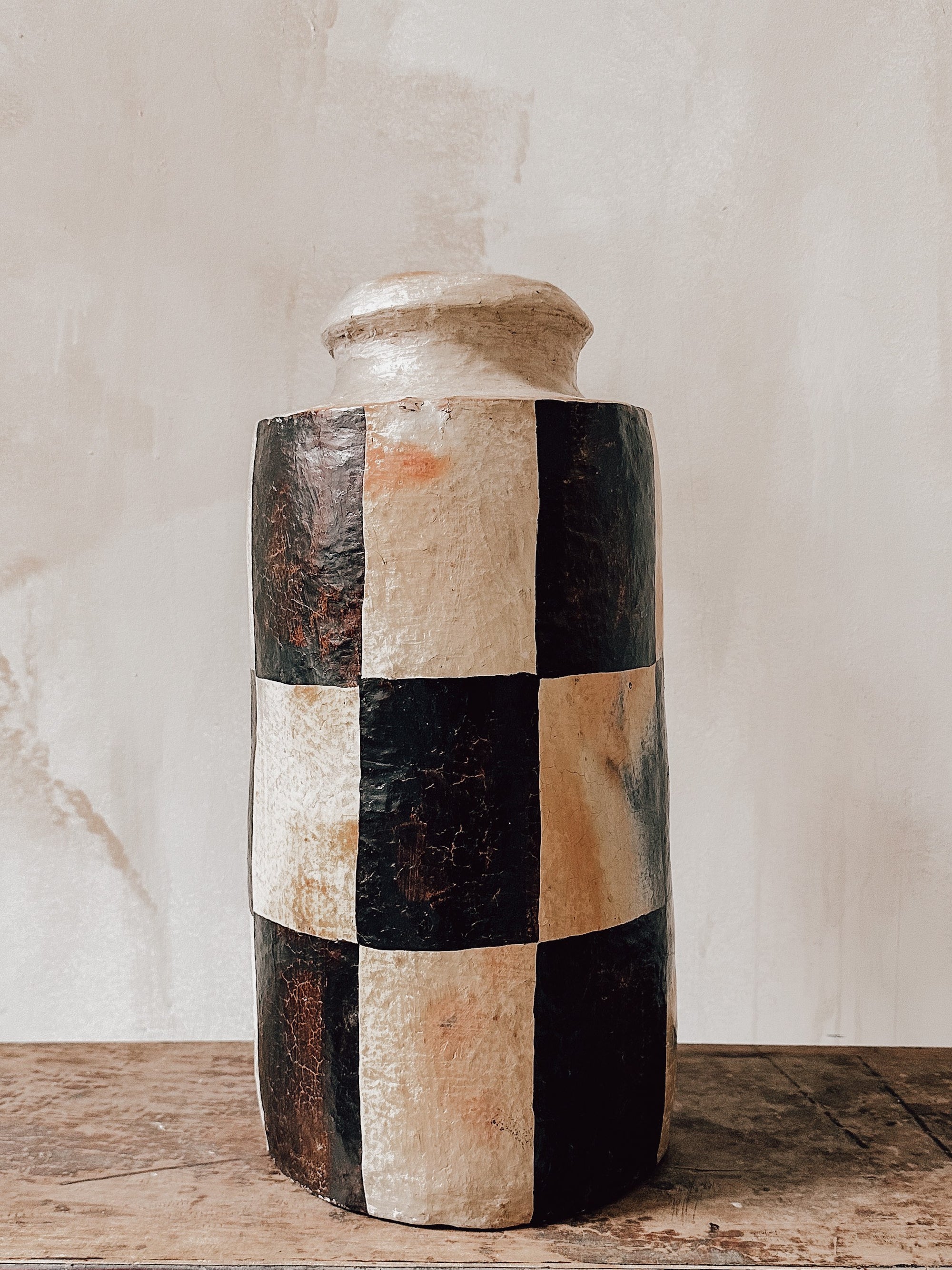 Poterie "checkered pot large"