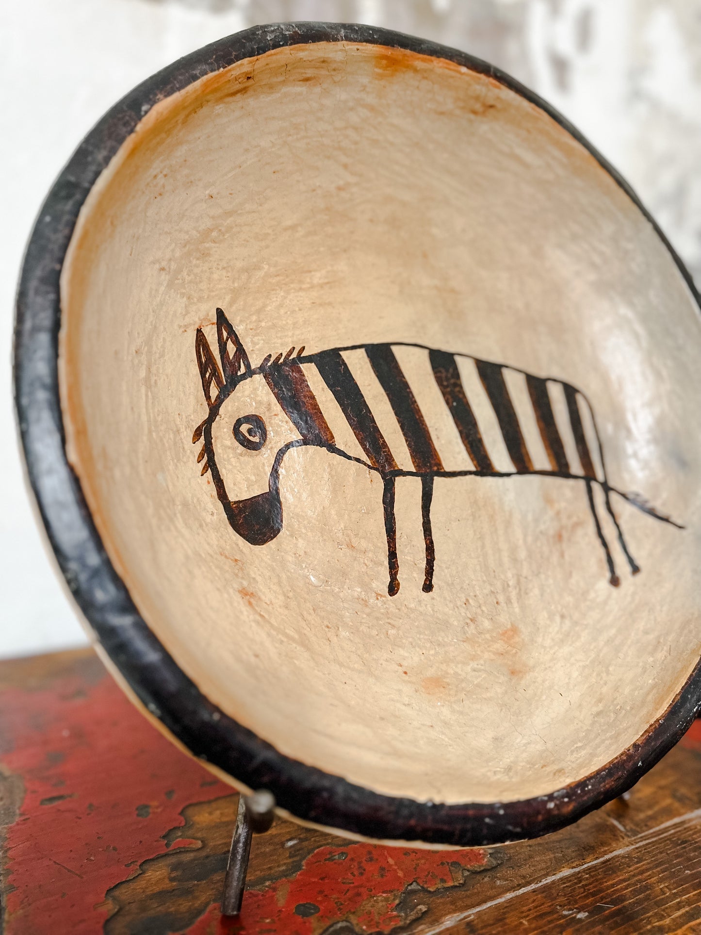 Poterie "zebra Plate"