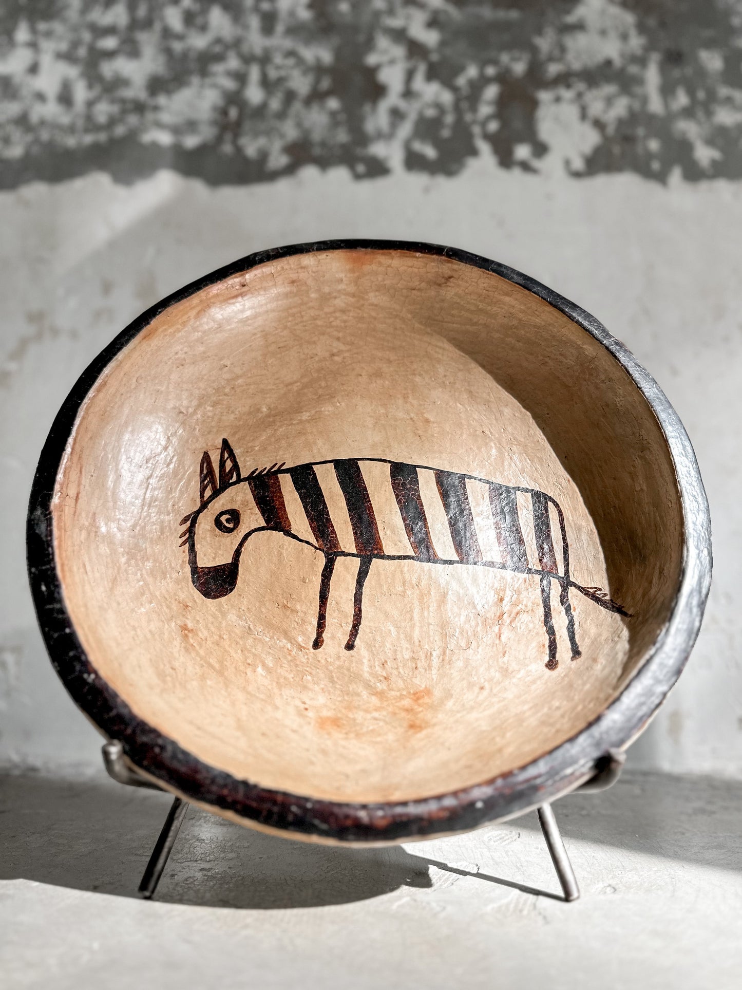 Poterie "zebra Plate"