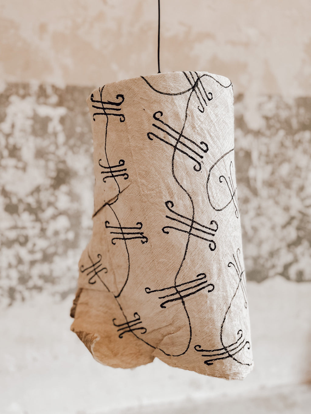 pendant lamp barkcloth #1