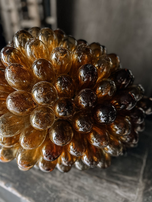 glass drops lamp brown I large size