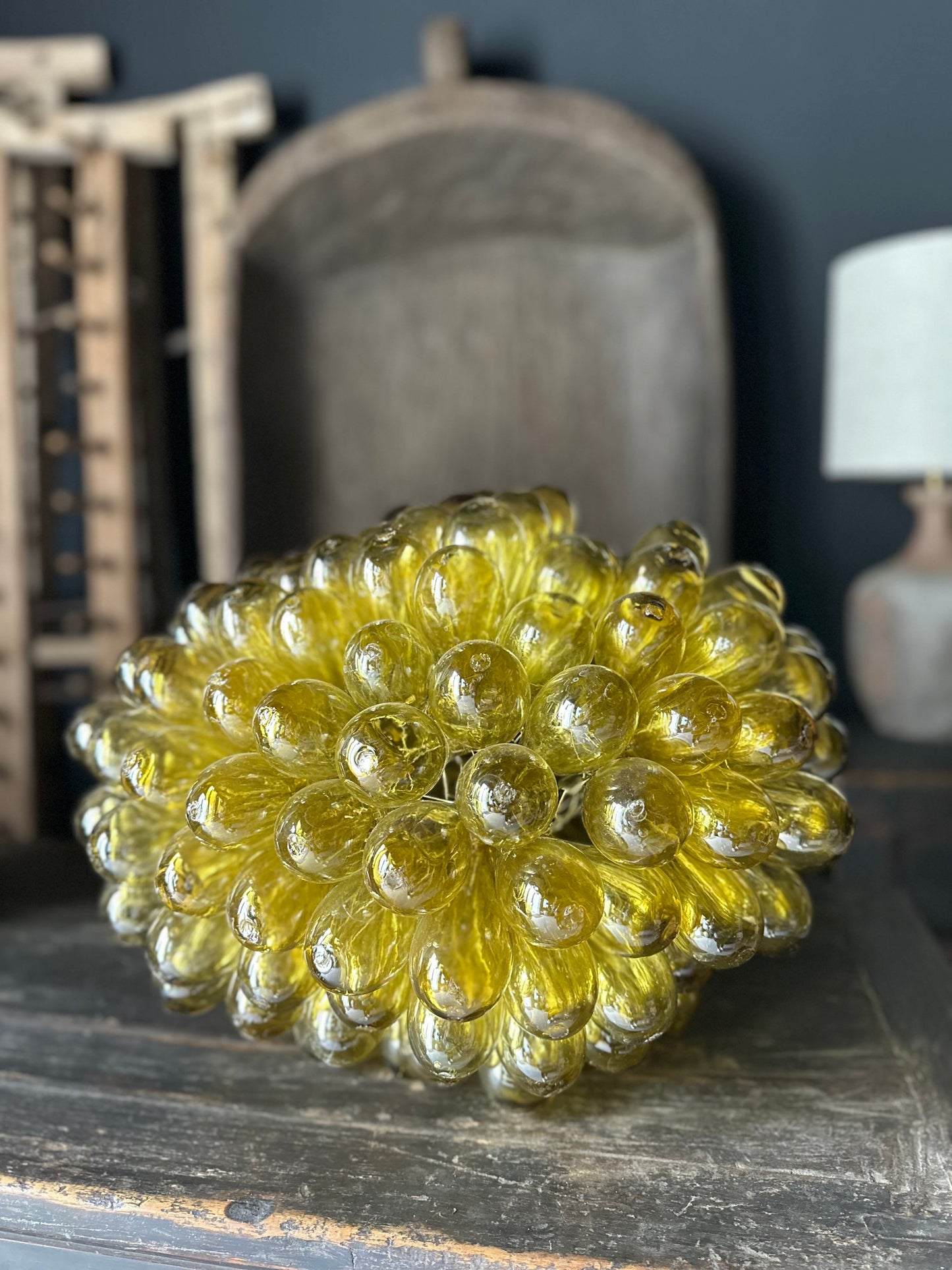 glass drops lamp yellow I large size