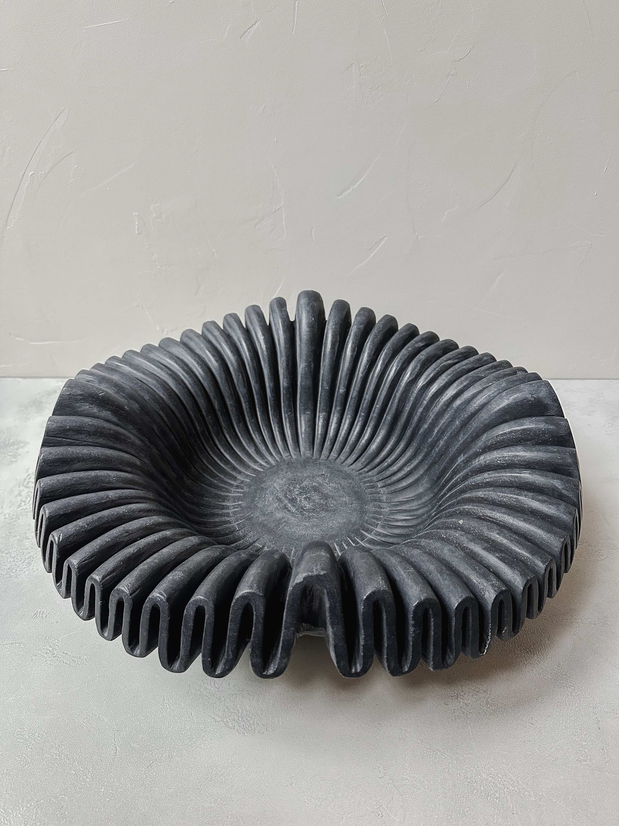 schwarze Marmorschale XXL