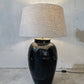 lamp antique urn vase & linen