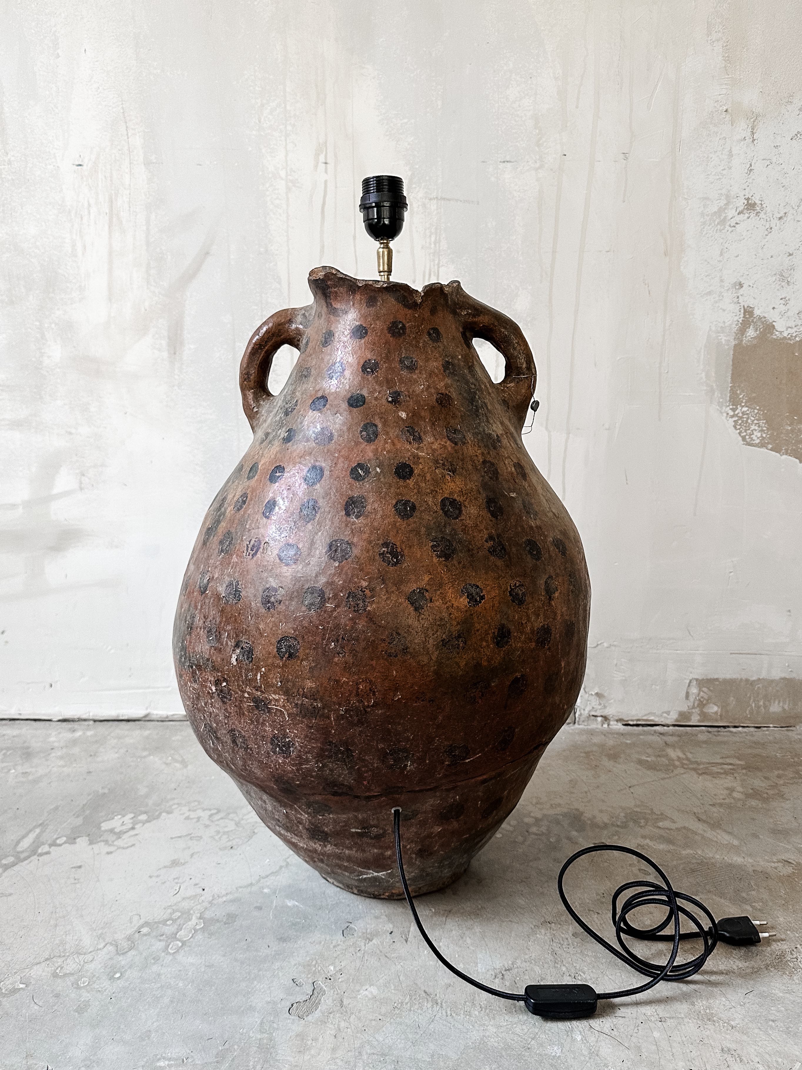 lamp antique Zap pot & chintz