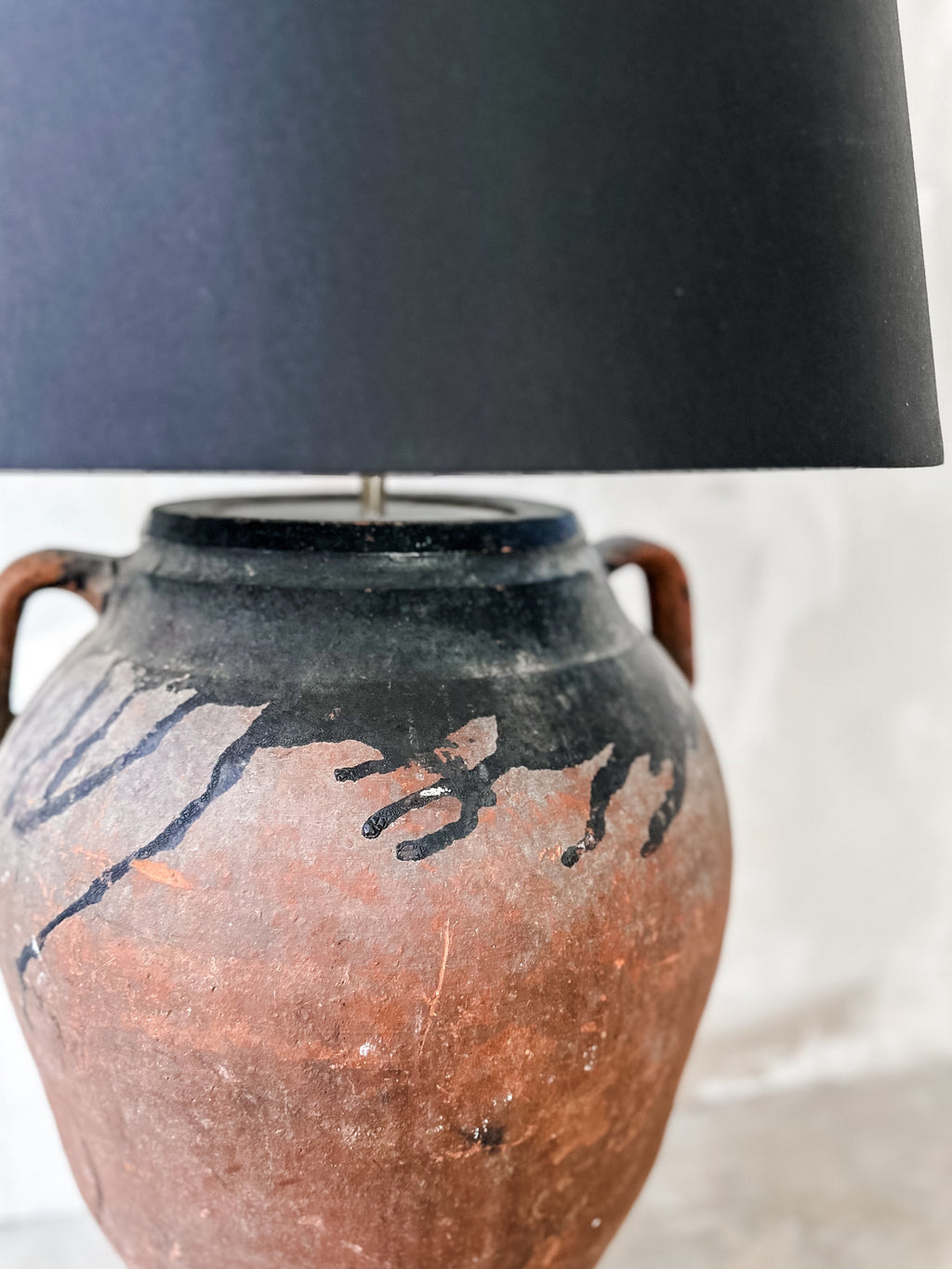 floor lamp antique olive pot & chintz