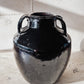 Vase antik schwarz mit seitlichen Griffen