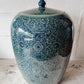 Porzellan Vase blau-grün