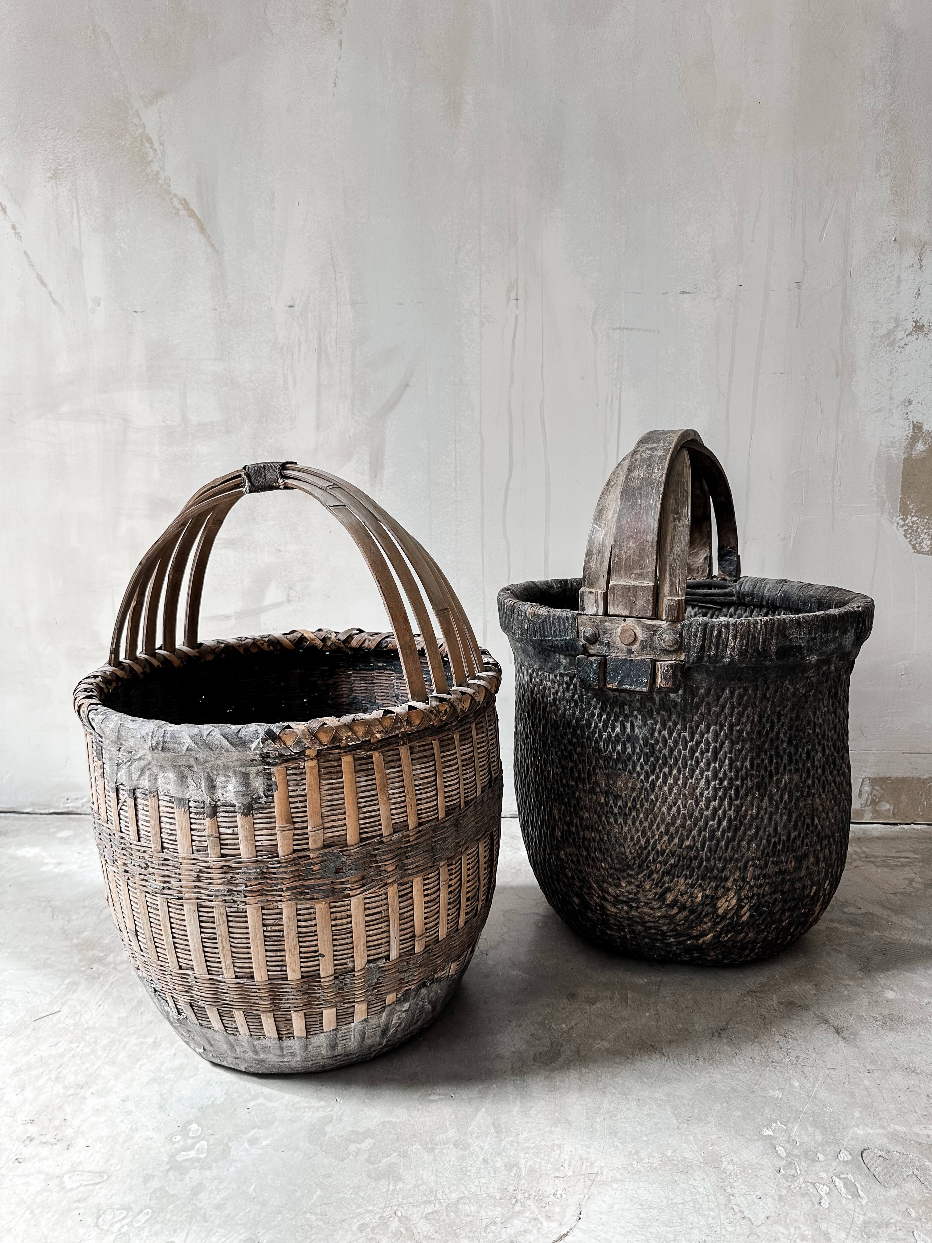 Old wicker basket