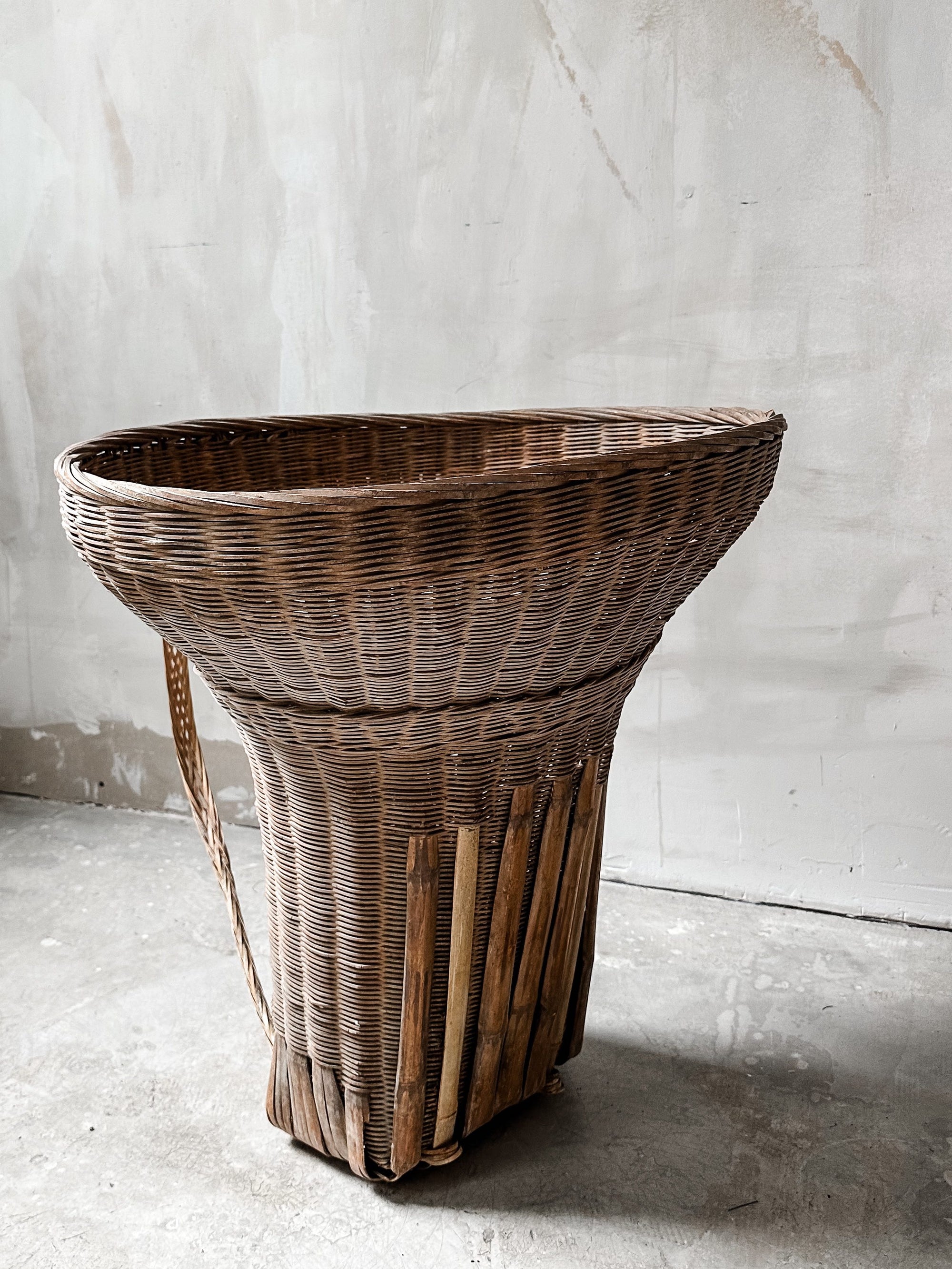 Old Chinese harvesting basket