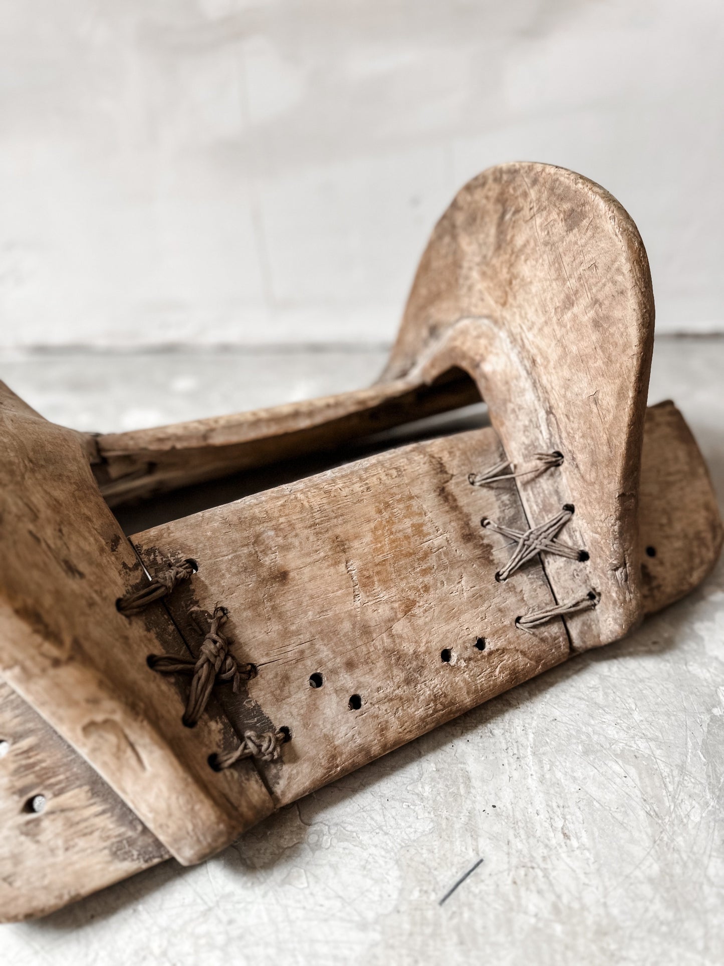 old wooden saddle