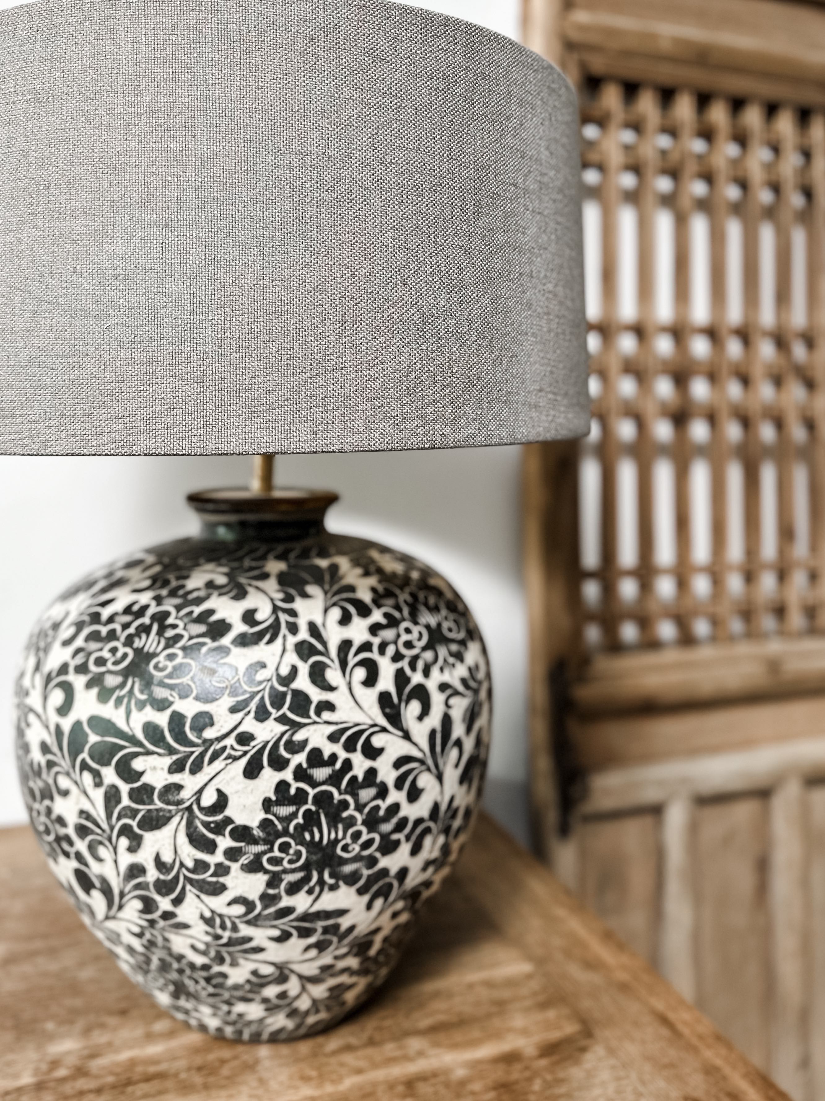 table lamp old Chinese vase