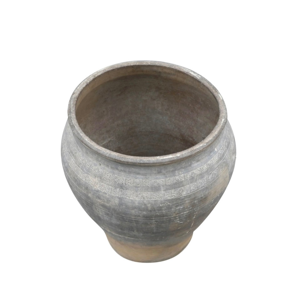 old Chinese grey pot