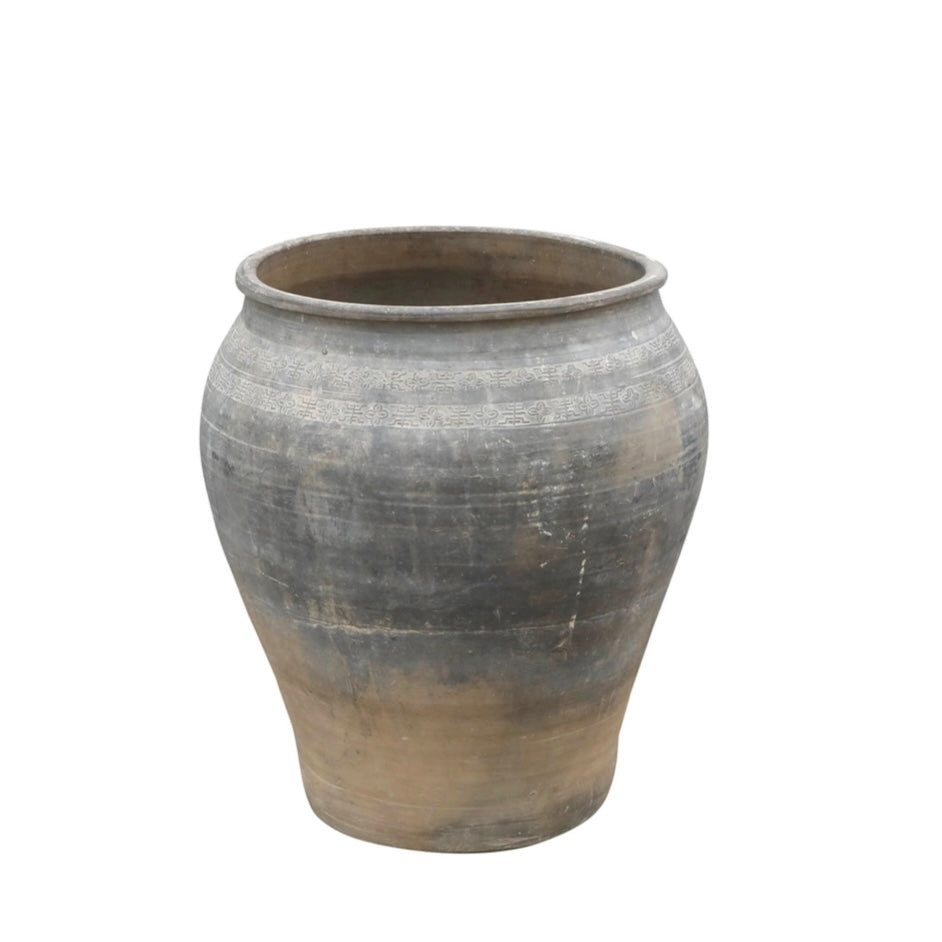 old Chinese grey pot